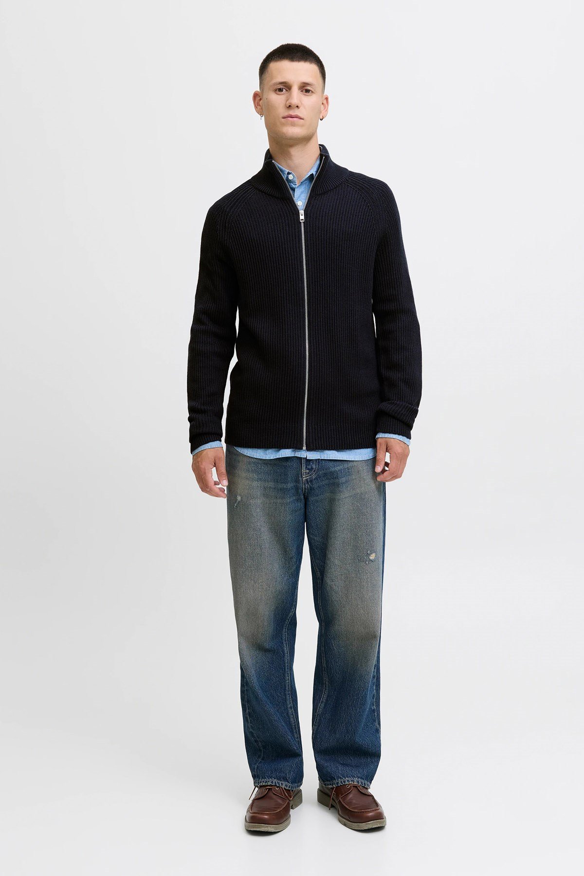 Jack & Jones Jjpannel Pamuk Karışımlı Regular Fit Dik Yaka Erkek