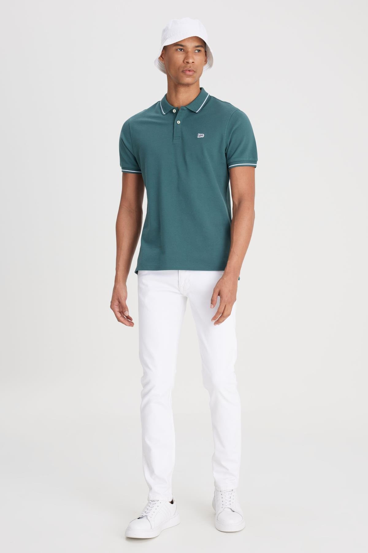 Lee % 100 Pamuk Regular Fit Düğmeli Erkek Polo Yaka T Shirt