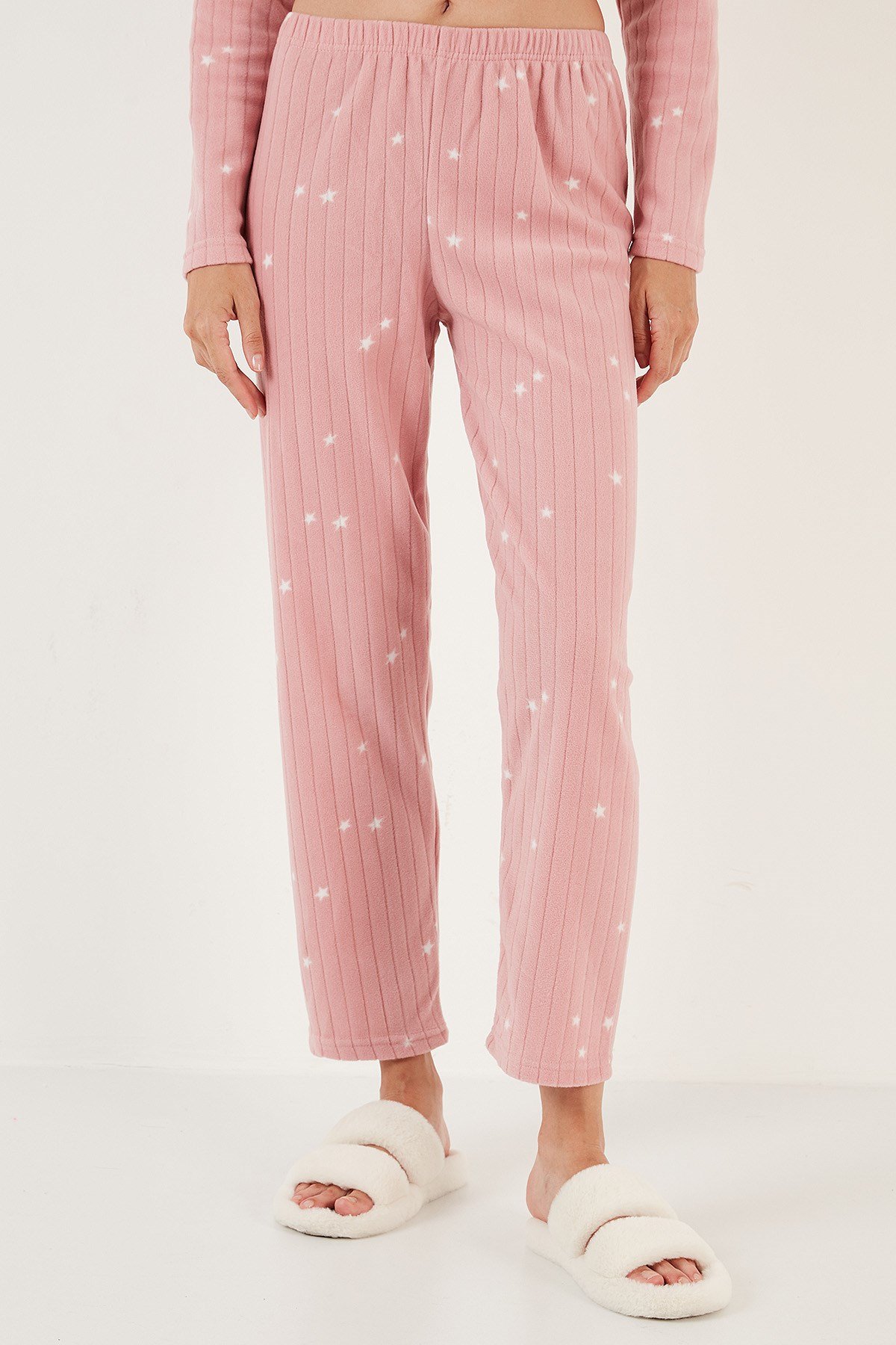 KALAMA ビッククーダ 8,7-24-6 130L Lela Regular Fit Gömlek Yaka Önden Düğmeli Polar Bayan Pijama