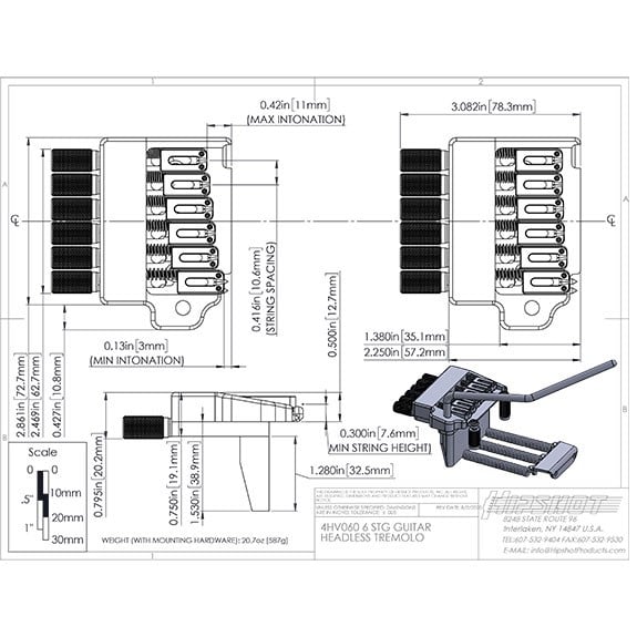 Hipshot headless tremolo deals