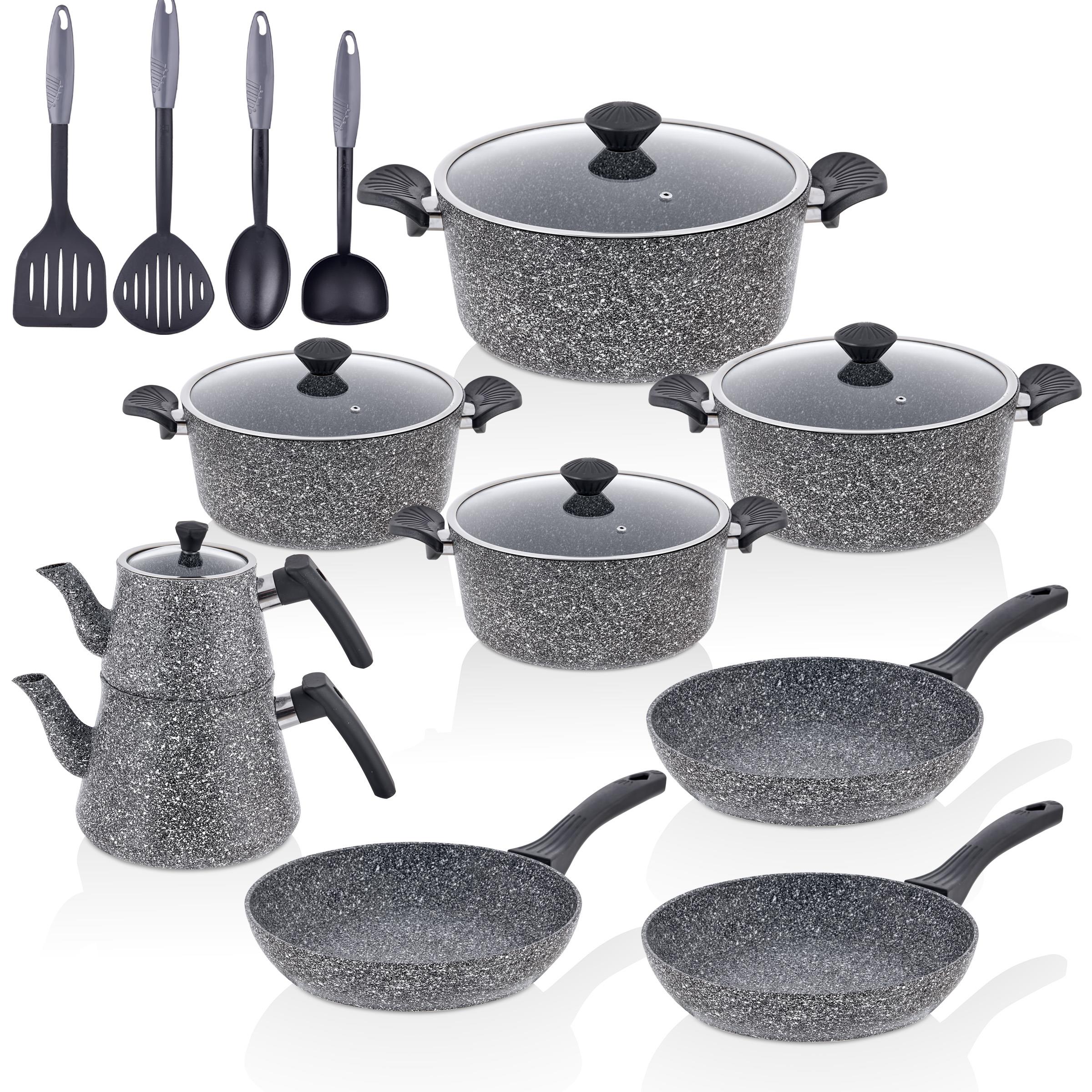 Taç MaxxCook Mega 18 Parça Çeyiz Seti Gri - TAC-4962