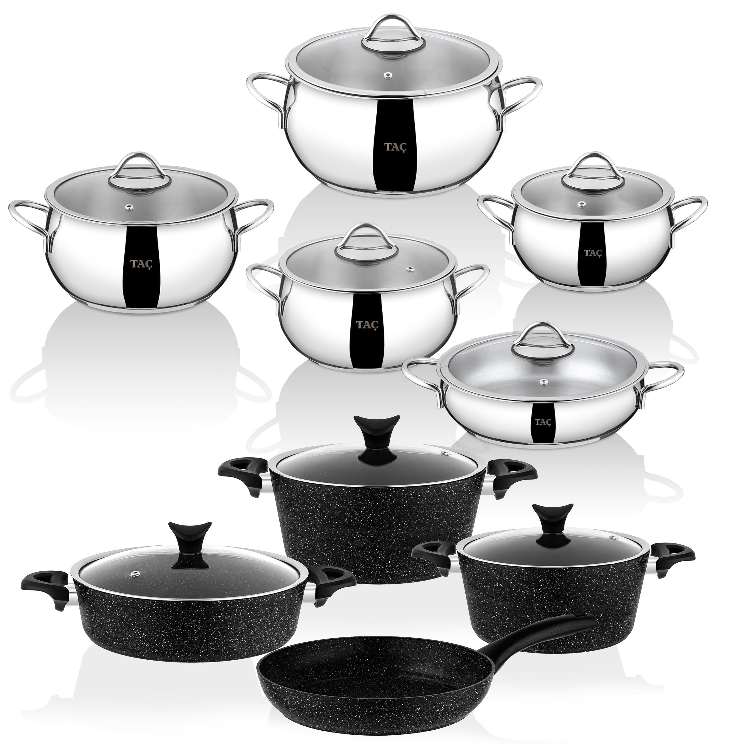 16点セット Taç XL Steel Cook 17 Parça Pişirme Seti - MRK-162