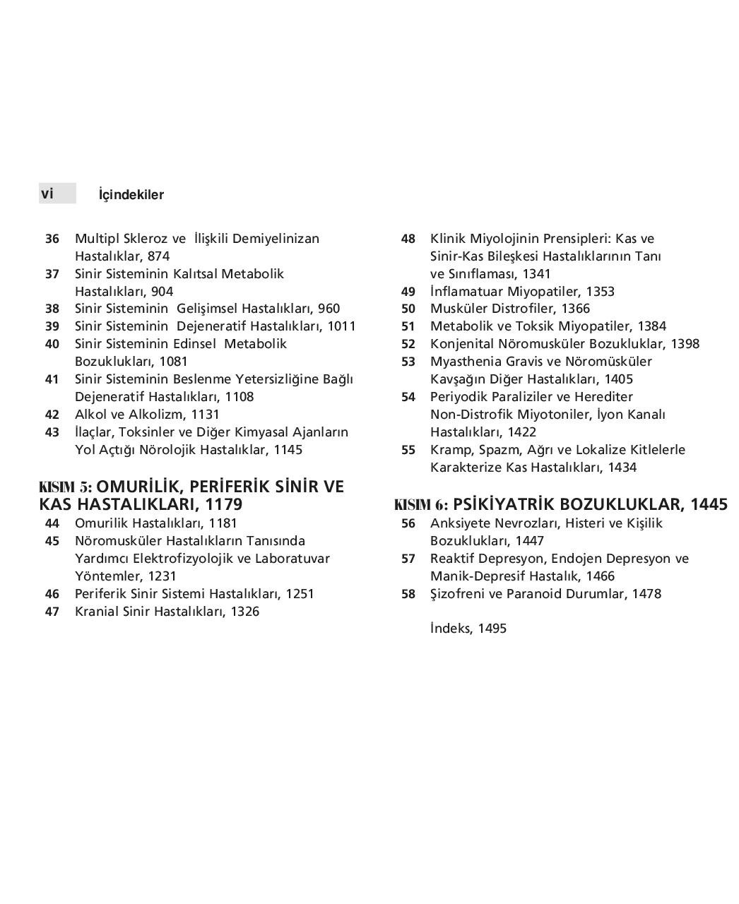 Adams and Victor's Principles of Neurology, Türkçe