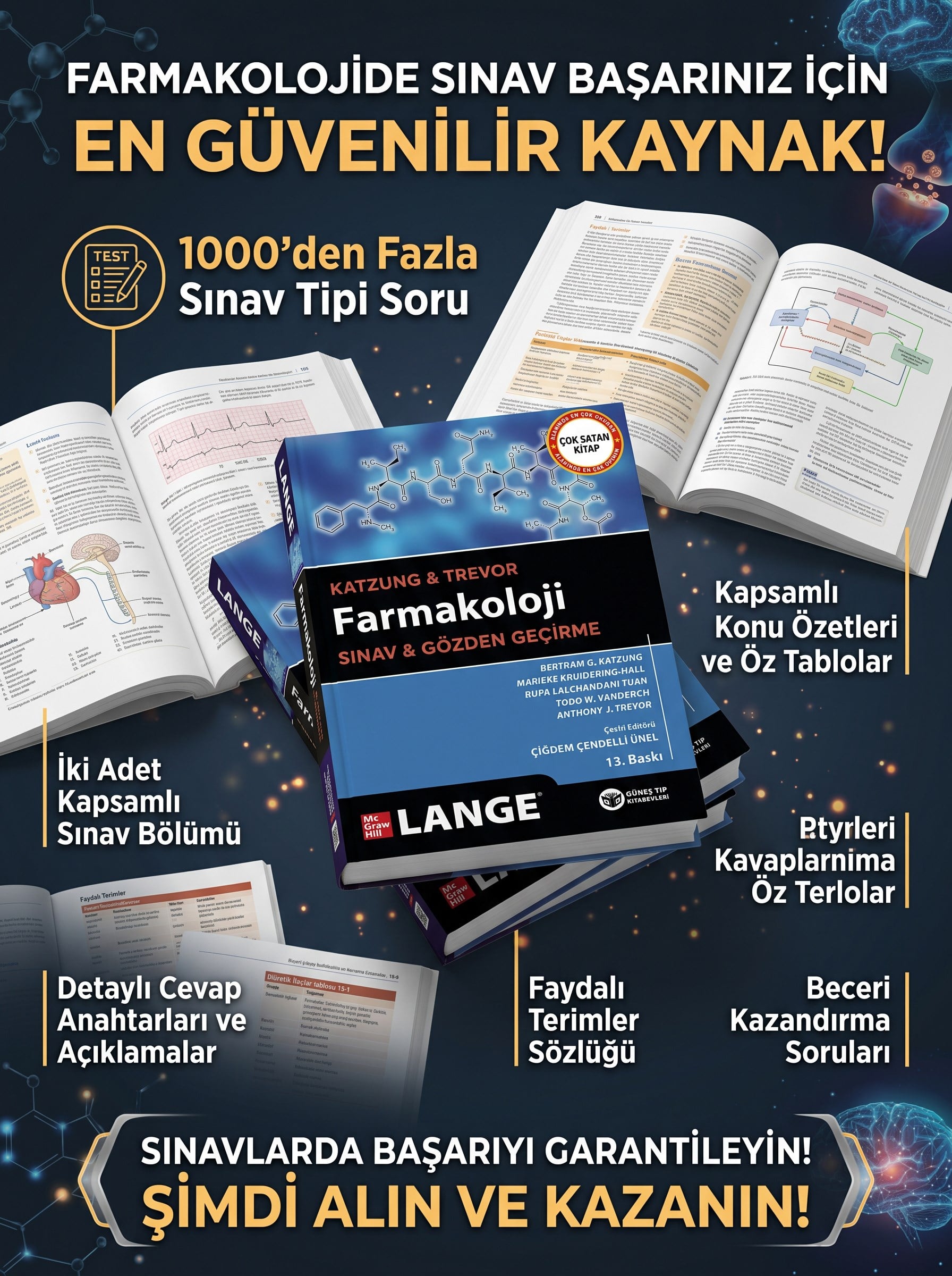 QUATATION 12冊 Katzung & Trevor Farmakoloji Sınav ve Gözden Geçirme (13. Baskı)
