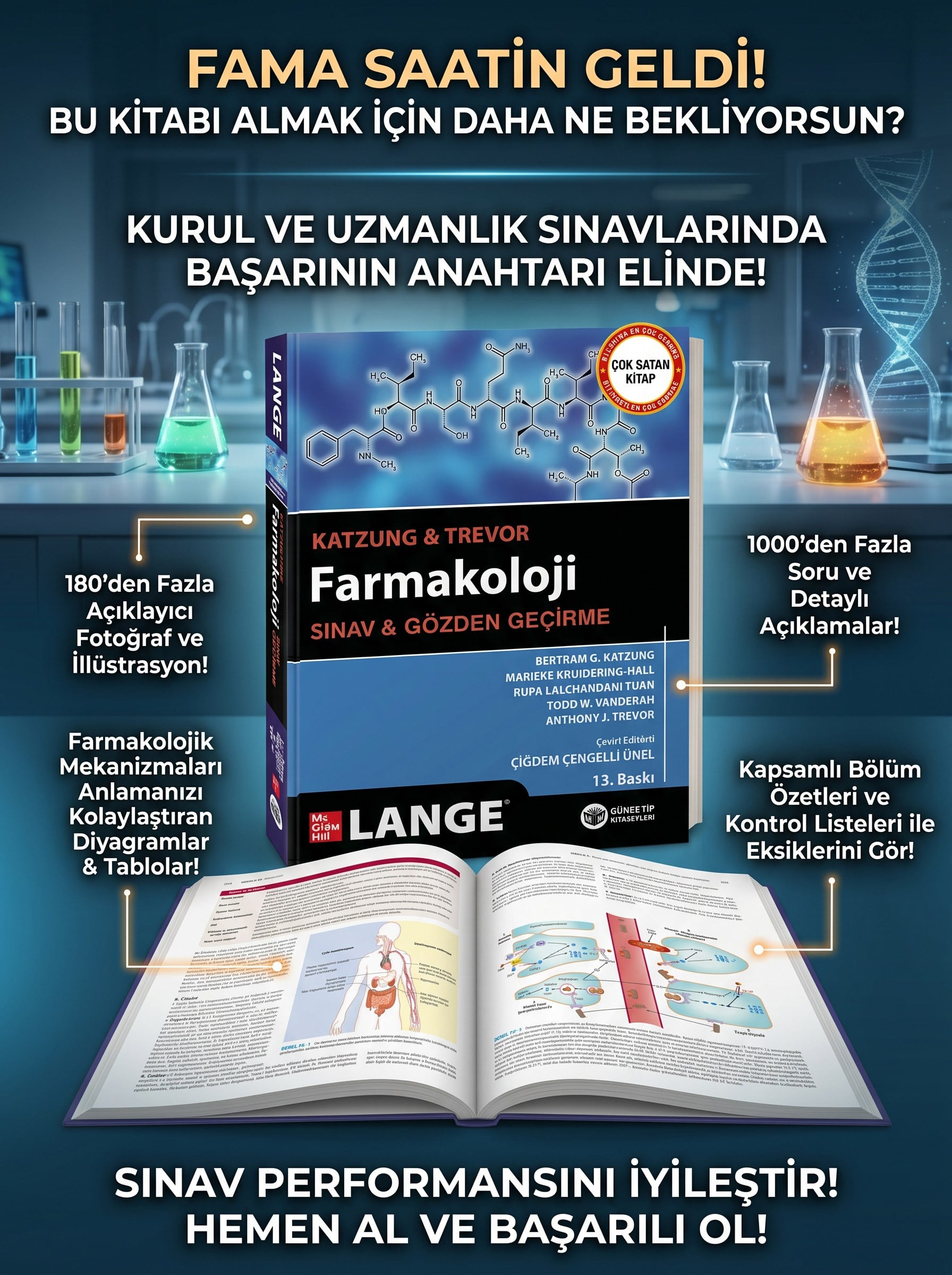 Katzung & Trevor Farmakoloji Sınav ve Gözden Geçirme (13. Baskı)