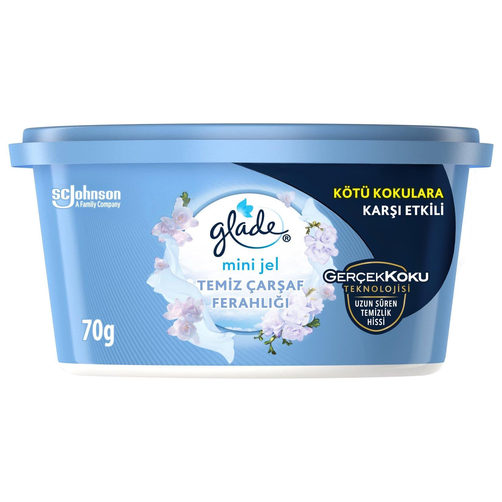 Gagle ‎– Get Fresh!!!❗️ Glade Hava Tazeleyici Mini Jel Temiz Çarşaf Ferahlığı 70g