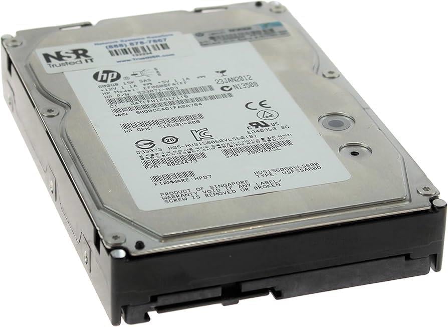HP 600GB 15K 6G SAS 3.5 Harddisk