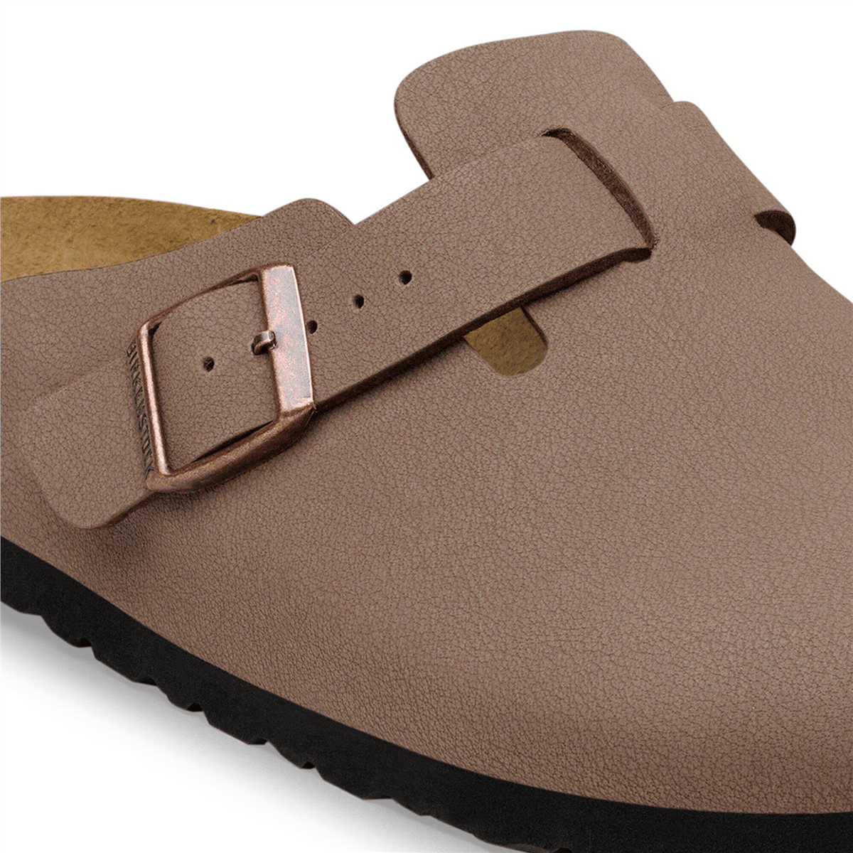 Birkenstock Boston Birko-Flor Nubuk Unisex Terlik, Açık Kahve