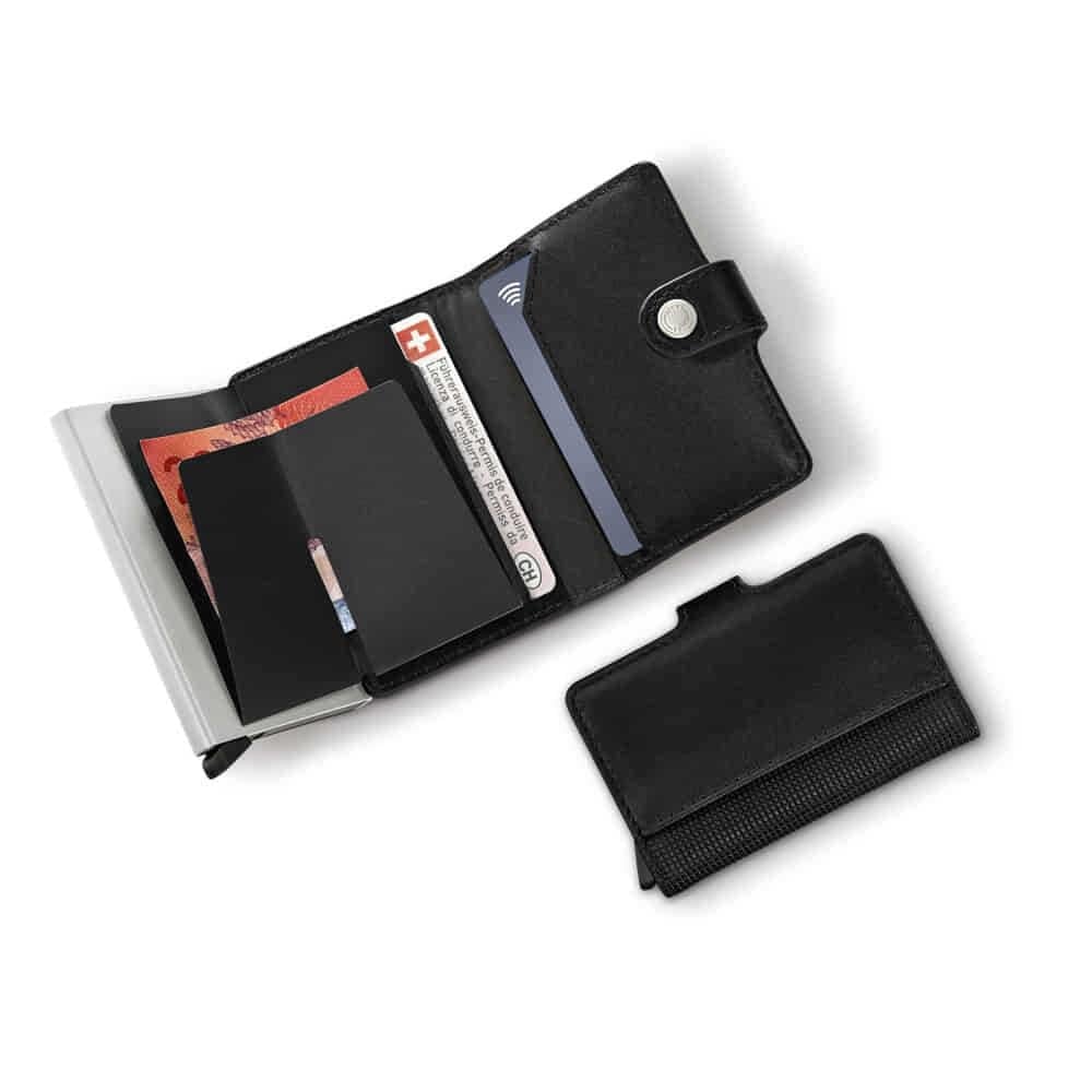 Wallet Victorinox 612681 Altius Secrid Deri Kartlık Cüzdan, Siyah