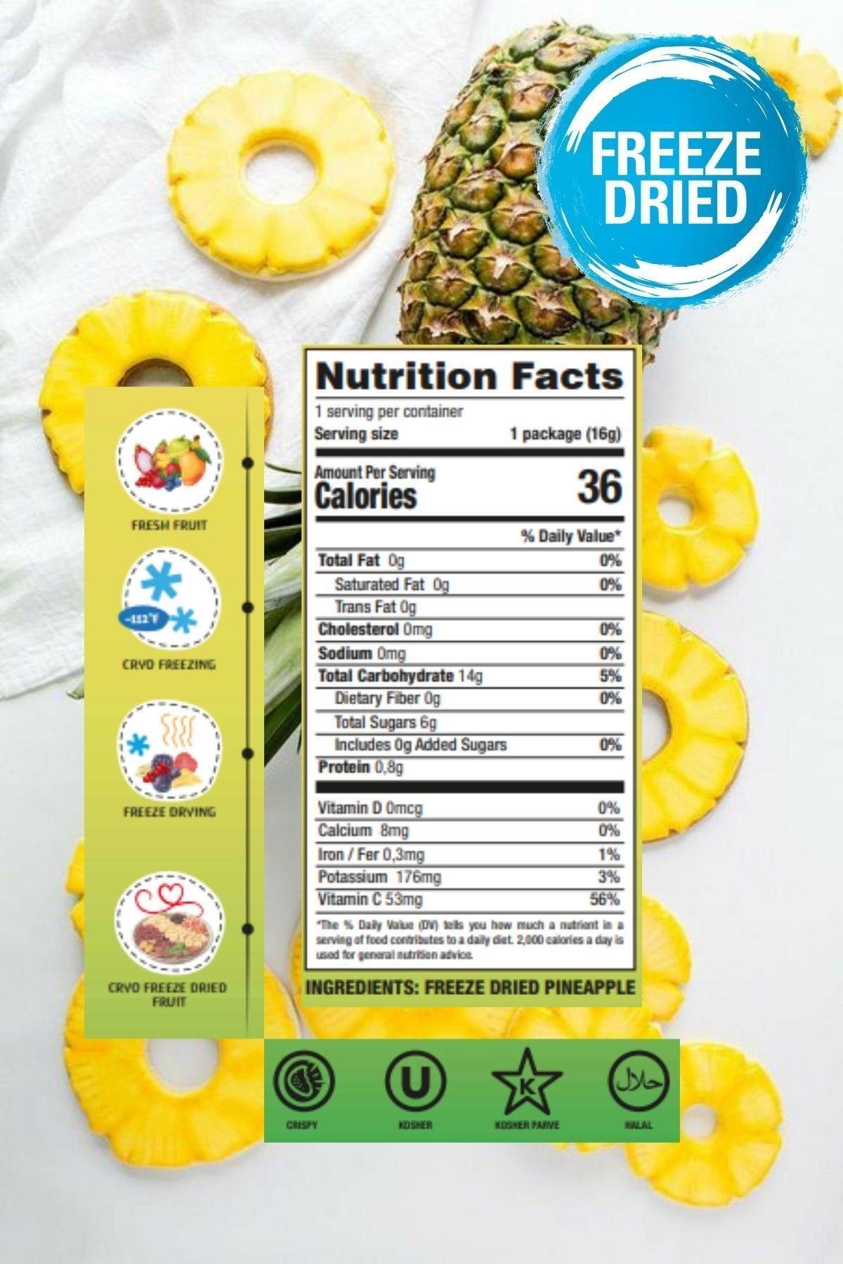 Madame Lyras Freeze Dry Küp Ananas 16 Gr | Efe Pastacılık