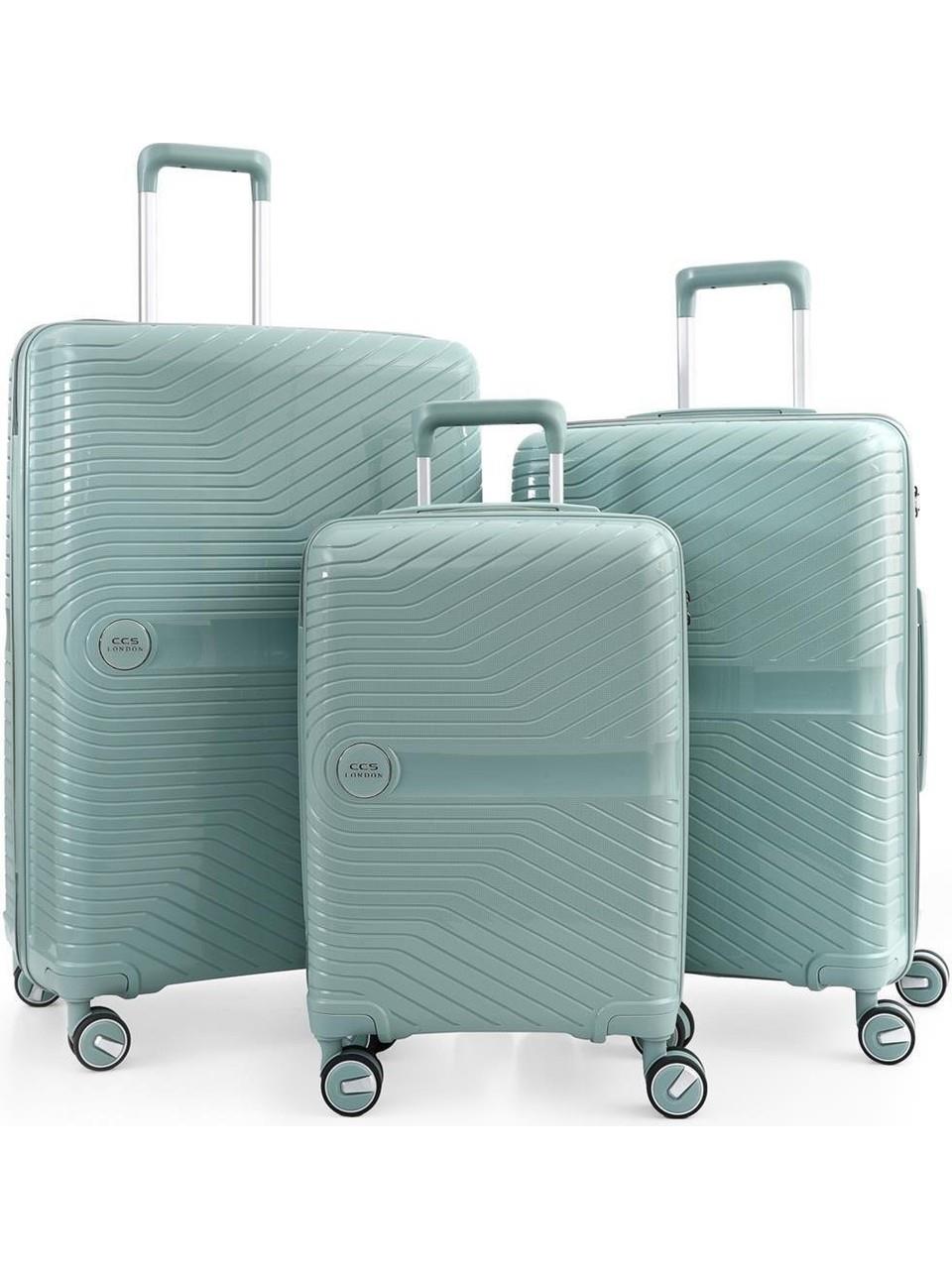 ÇÇS 5239 Polipropilen 3 Lü Valiz Seti Mavi