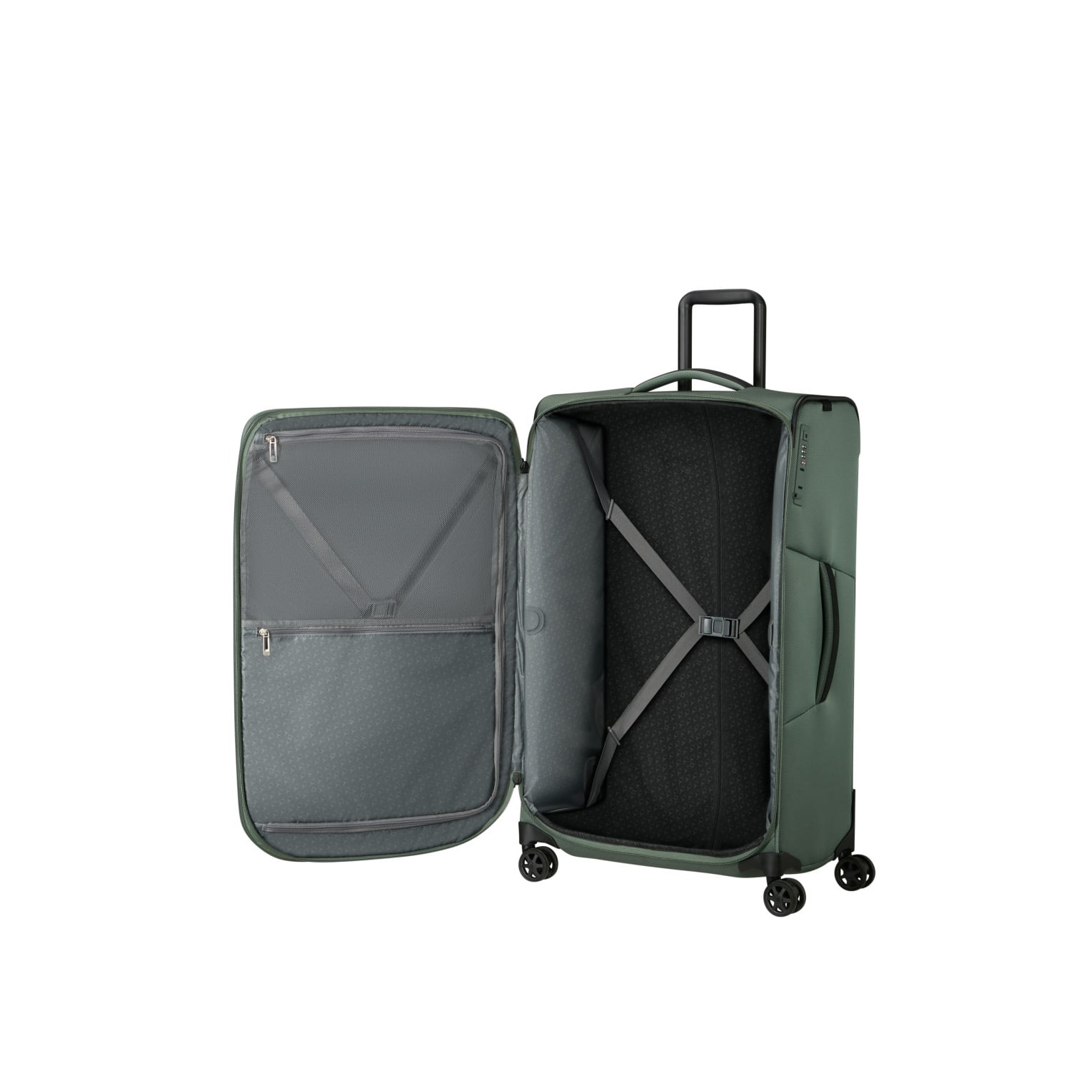Samsonite Yeşil Spinner Respark - Körüklü 79/29 Büyük Boy Valiz
