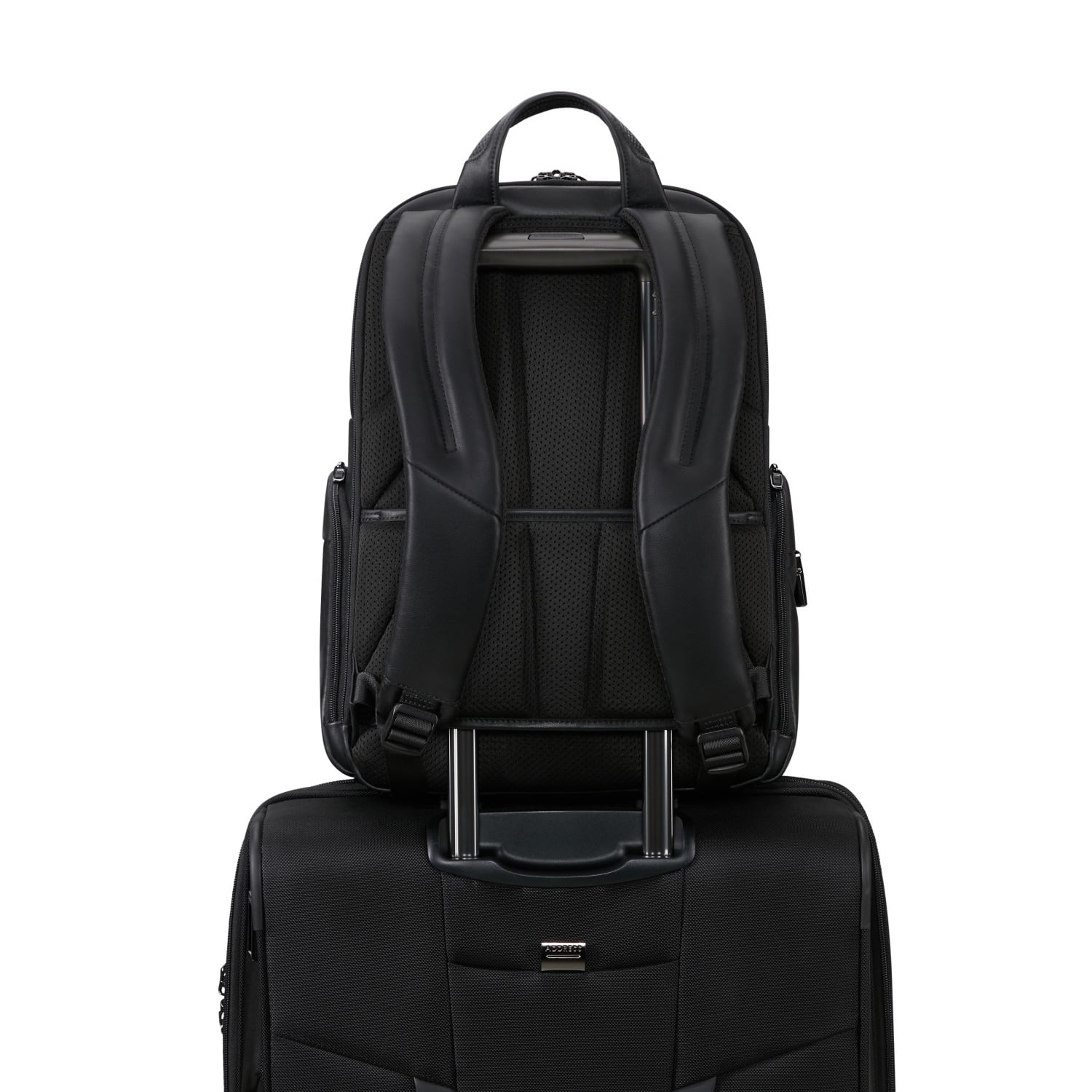 Samsonite Siyah Pro-DLX 6 Leather Deri Laptop Sırt Çantası 15.6''