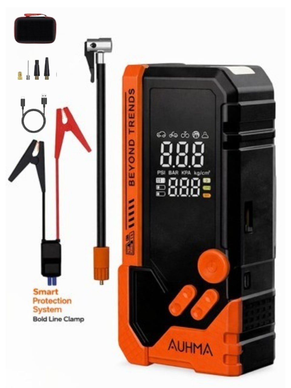 Auhma A8844 Jump Starter / Akü Takviye Cihazı | 4'ü 1 Arada
