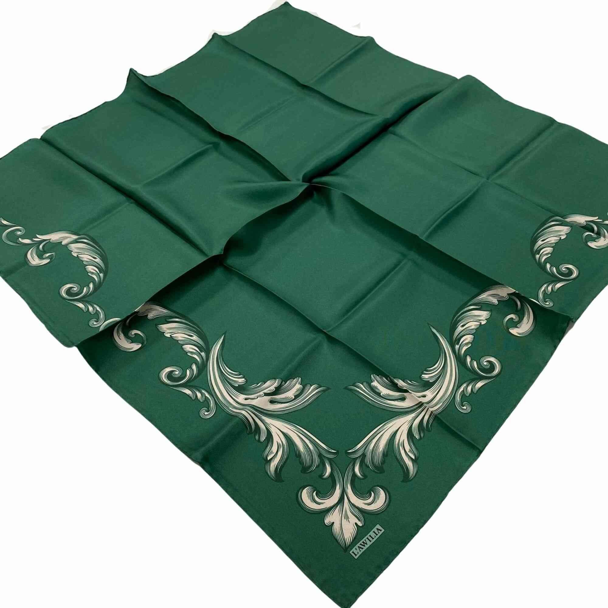 Green hot sale silk scarf
