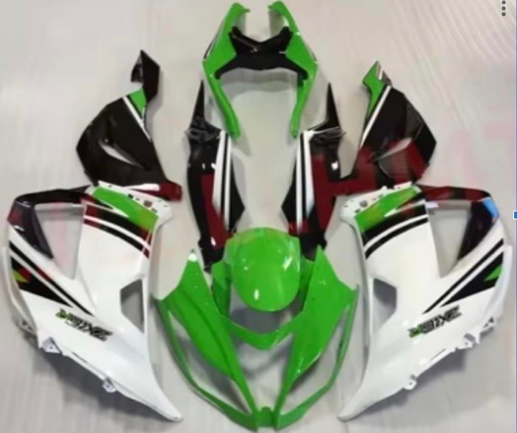 Kawasaki ZX-6R Grenaj Seti (2013-2017) Beyaz/Yeşil | Yan Sanayi