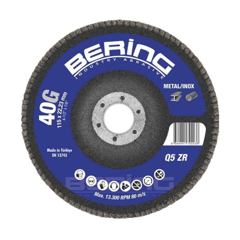 Bering Q5 Zr Zirkonyum Flap Disk 115x22.23 Kum 80 - Bulut İşkence