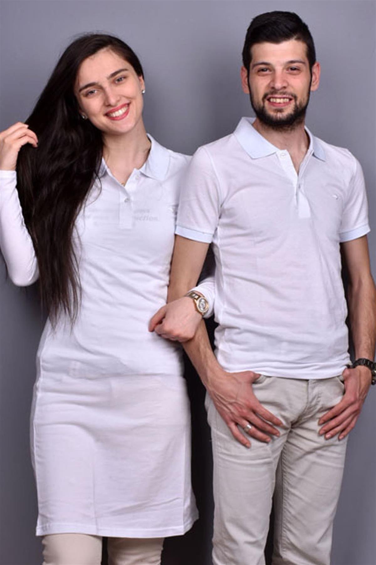 Düz Beyaz Tunik Ve Tişört Sevgili Kombini giygit.com | Bay ve Bayan Giyim  ve Sevgili Kombinleri