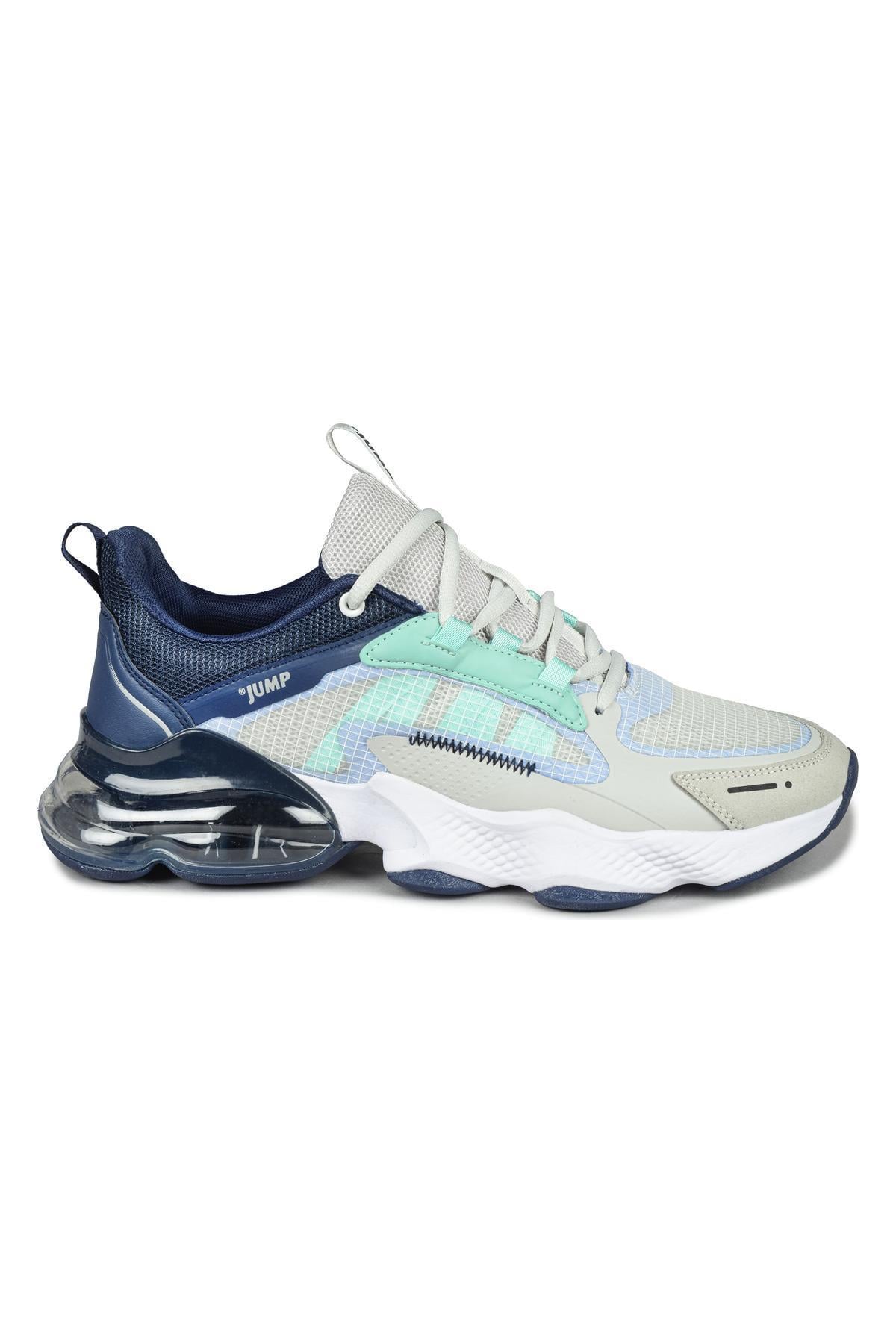 32255 Gri - Lacivert Sneaker Erkek Spor Ayakkabı