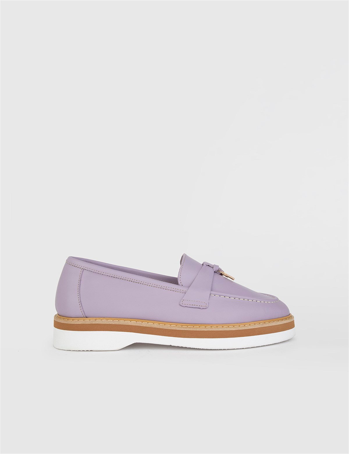 Amba Lilac Leather Women s Loafer LV
