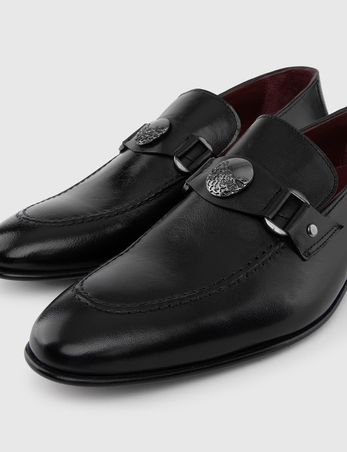 Birgit Hakiki Buffalo Deri Erkek Siyah Klasik Ayakkabı - iLVi