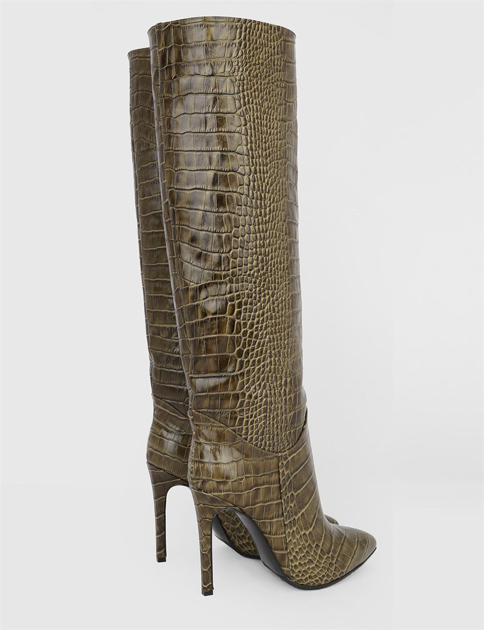 Crocodile heeled boots online