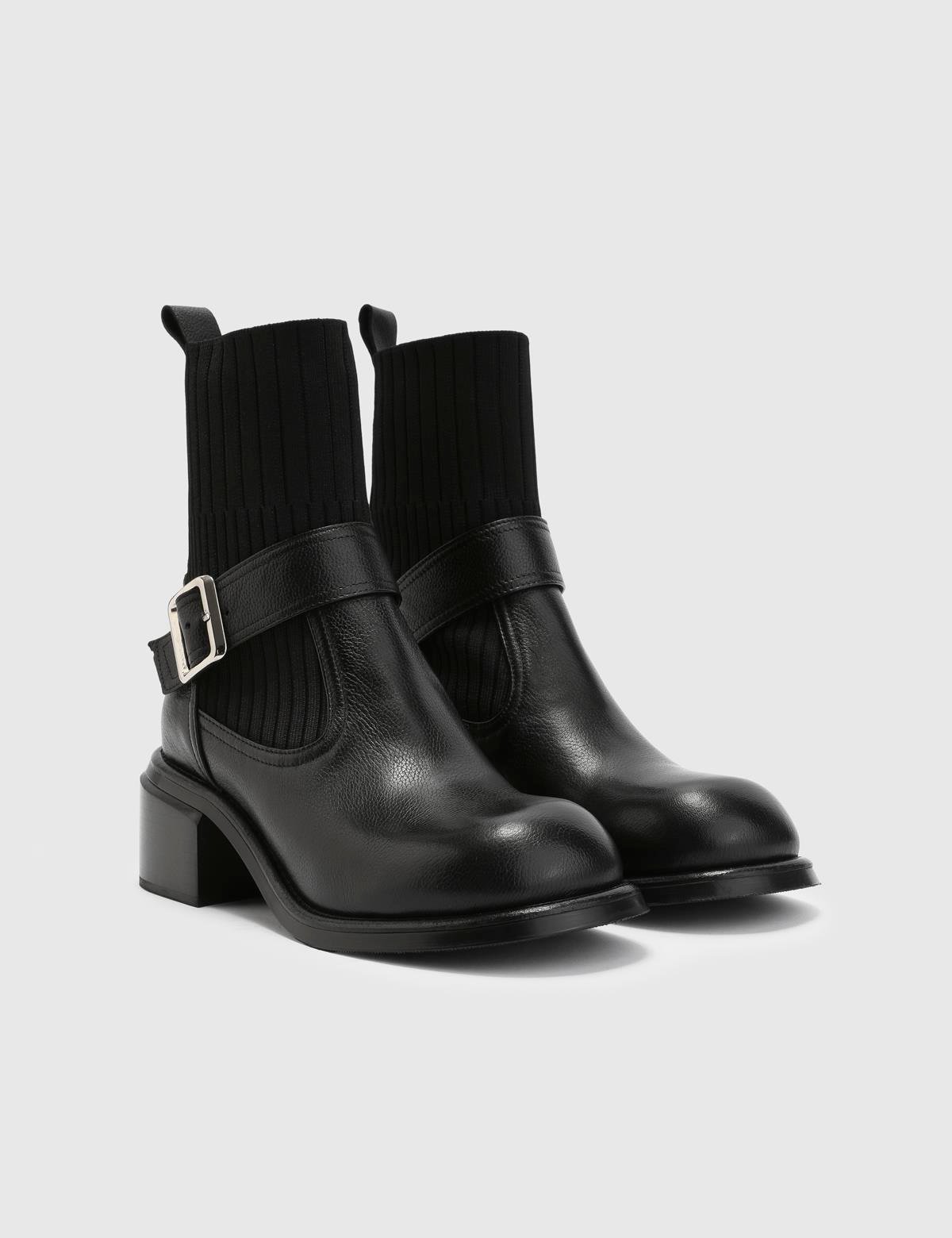 Michael michael kors april leather and knit boot hot sale