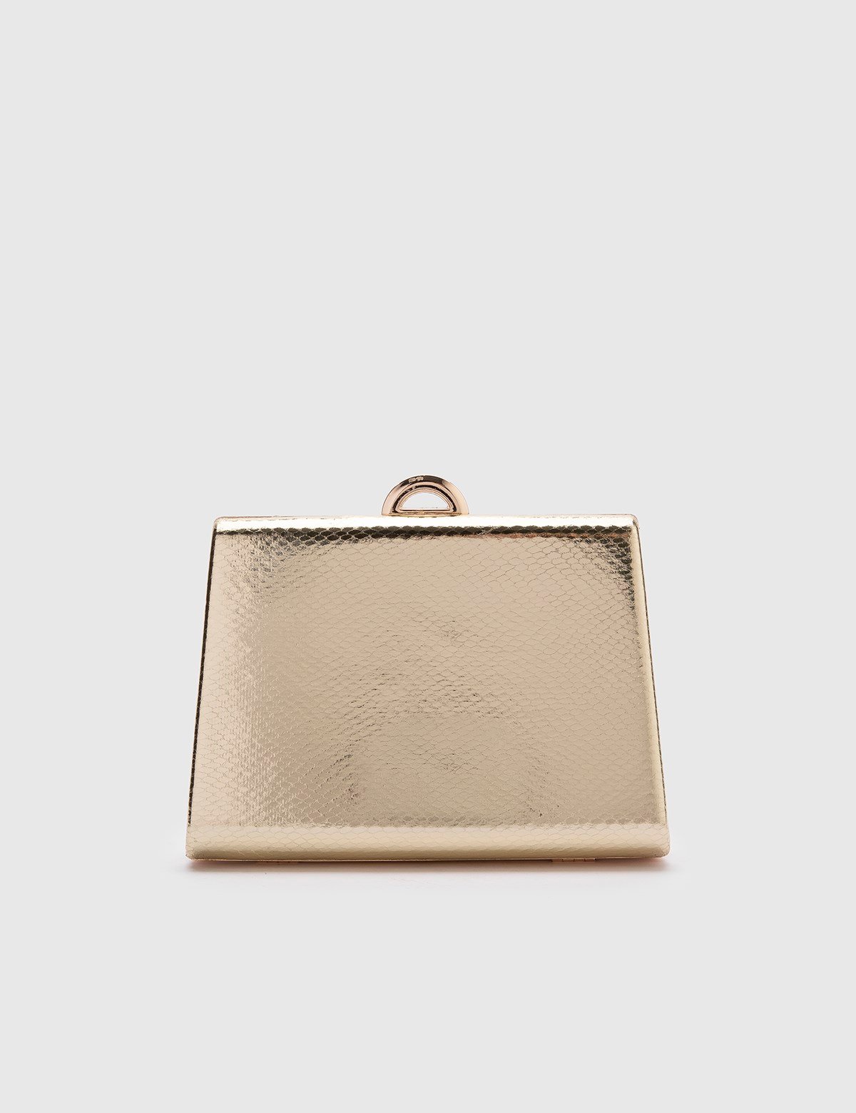 Gold snake print clutch bag best sale