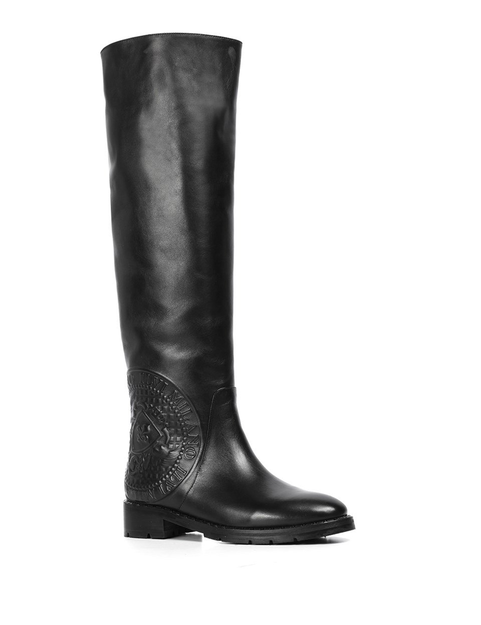Milano Women's High Boot Black Leather - İLVİ