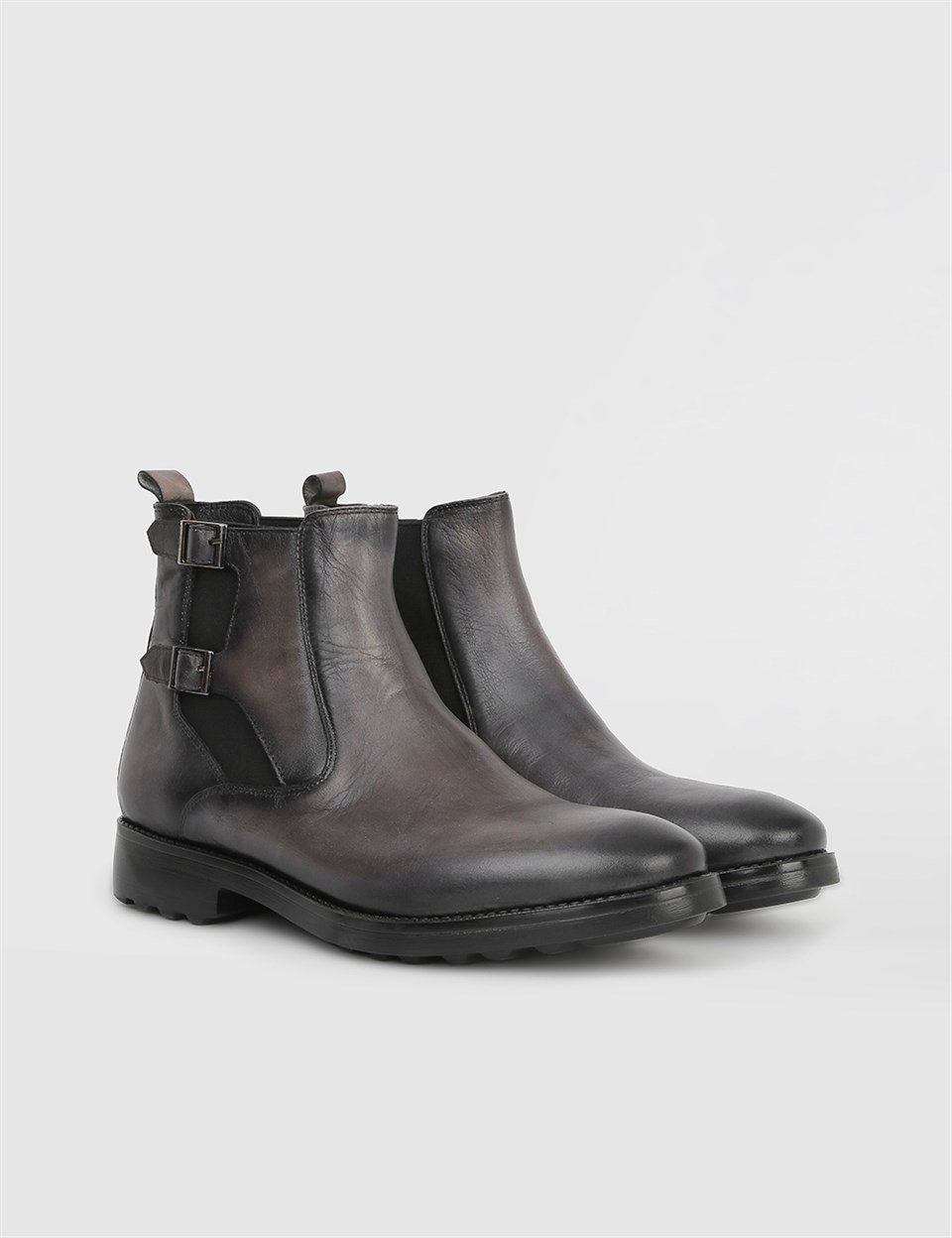 Noval Grey Leather Men s Boot LV