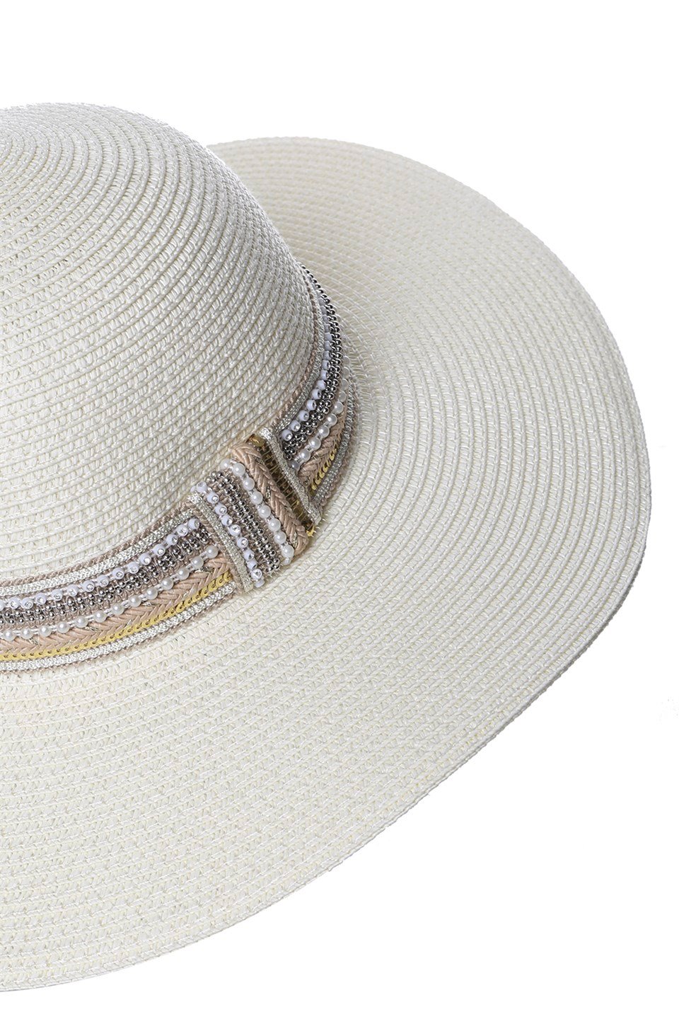 Roxana Women's Beach Hat White - İLVİ