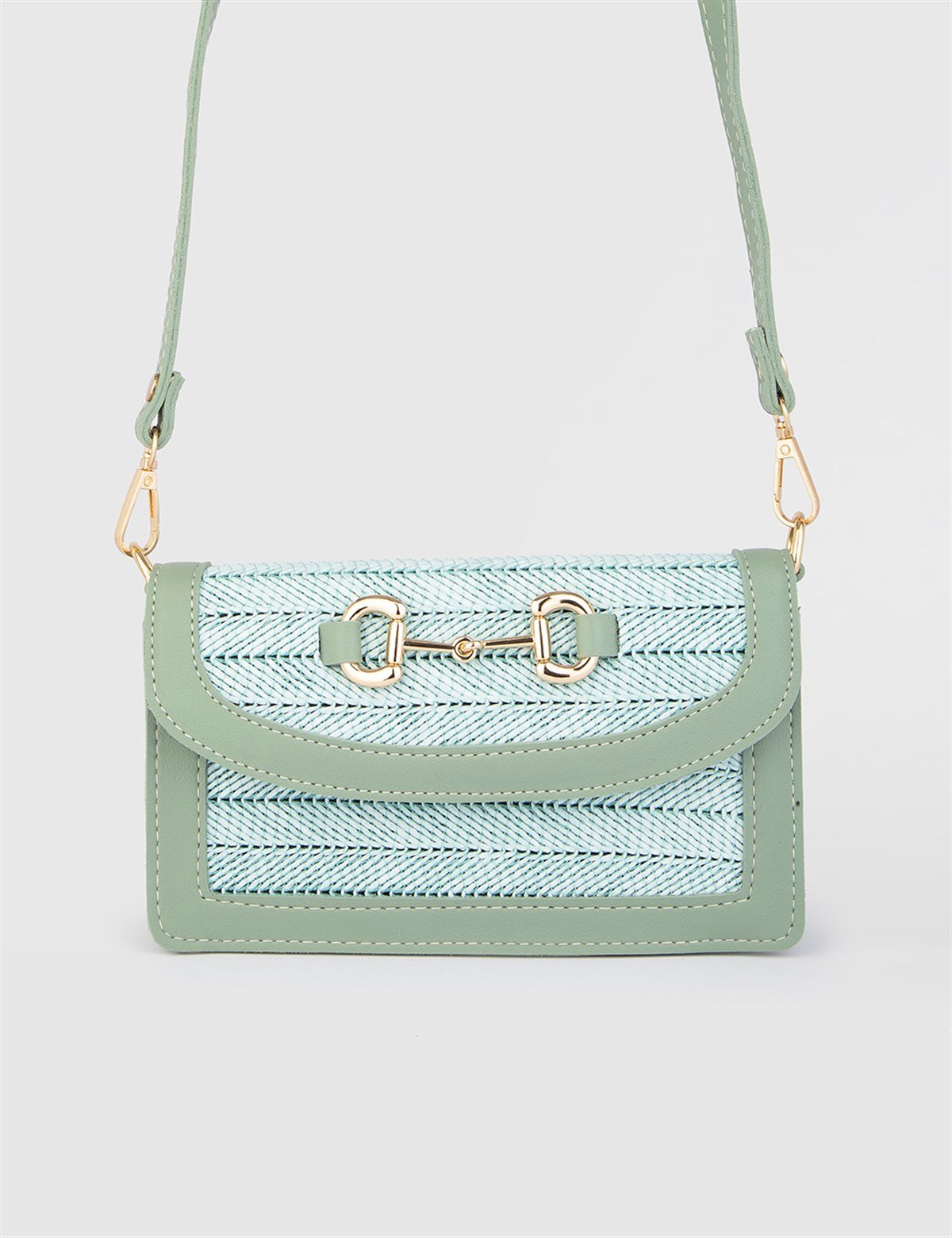 Yulene Mint Green Women s Straw Shoulder Bag LV