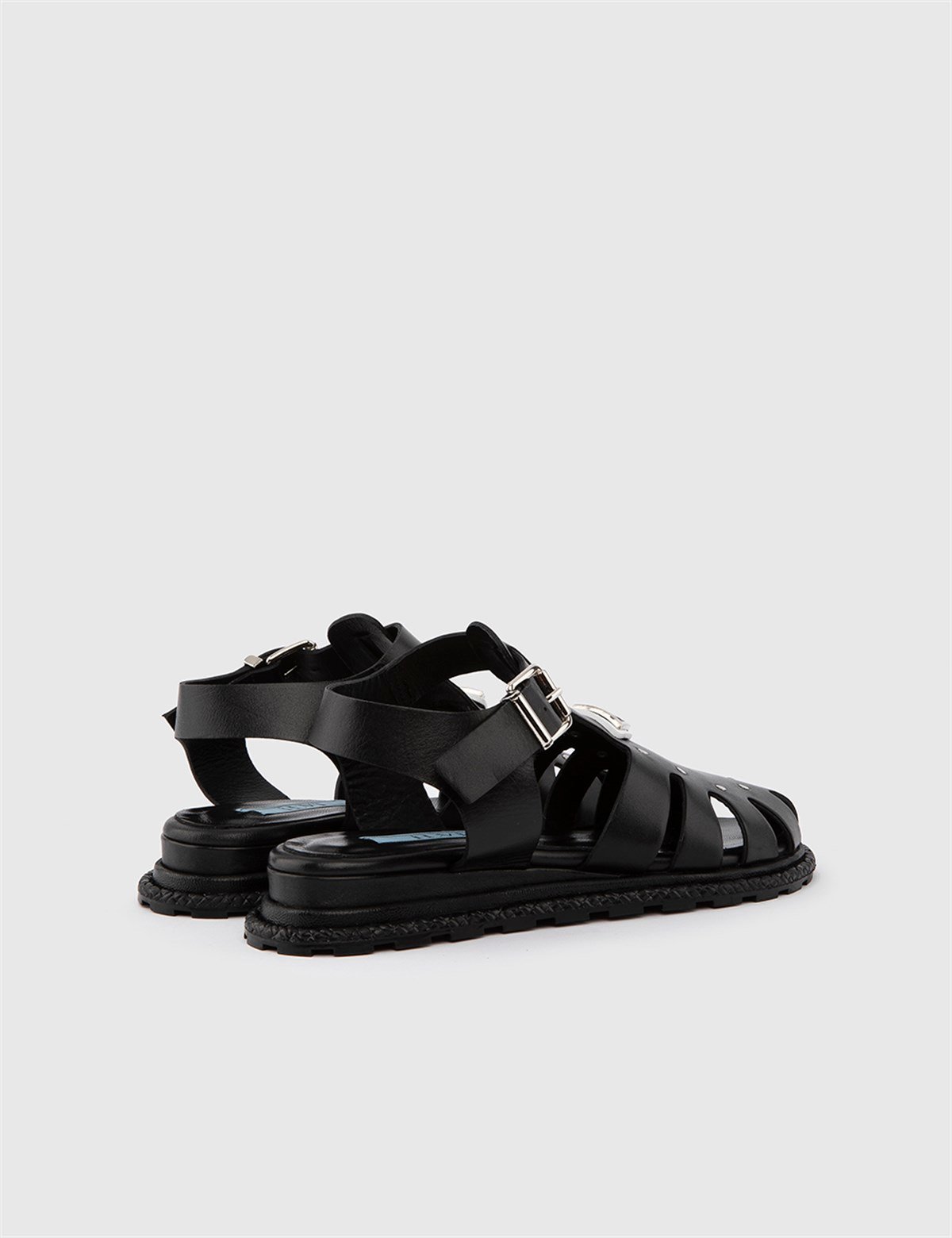 Zori Black Leather Women s Sandal LV