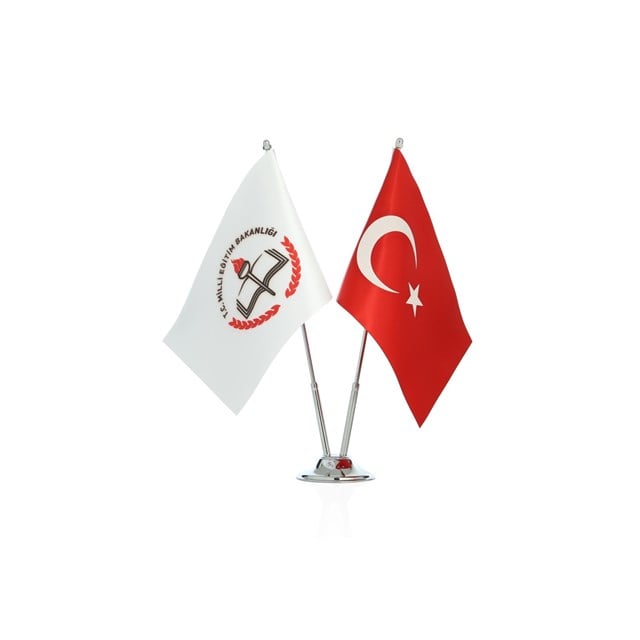 MEB ve Türk Bayrağı İkili Masa Bayrak Takımı | Okularenkkat.com