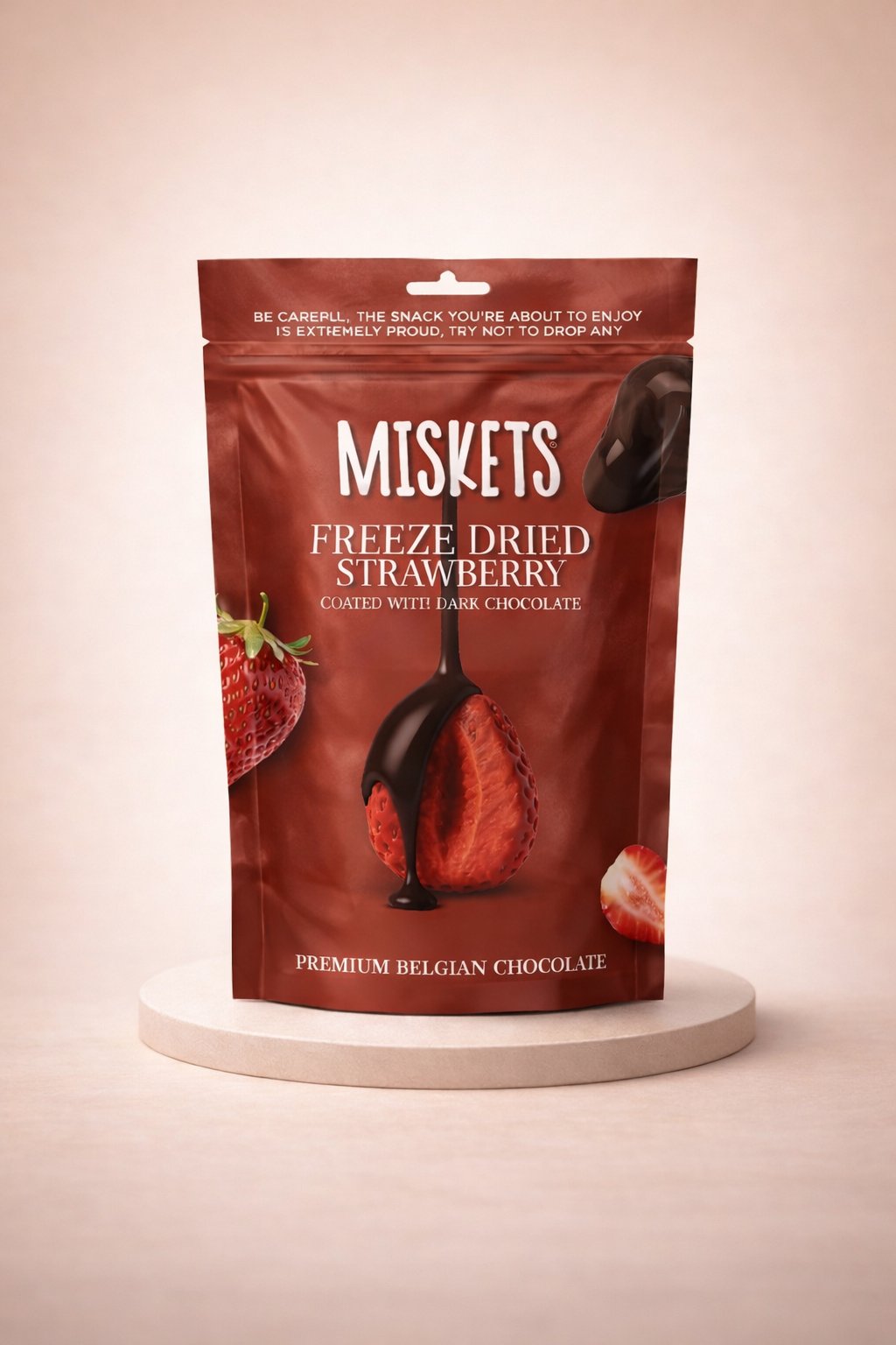 Bitter Çikolata Kaplamalı Çilek 80 gr x 3 Adet