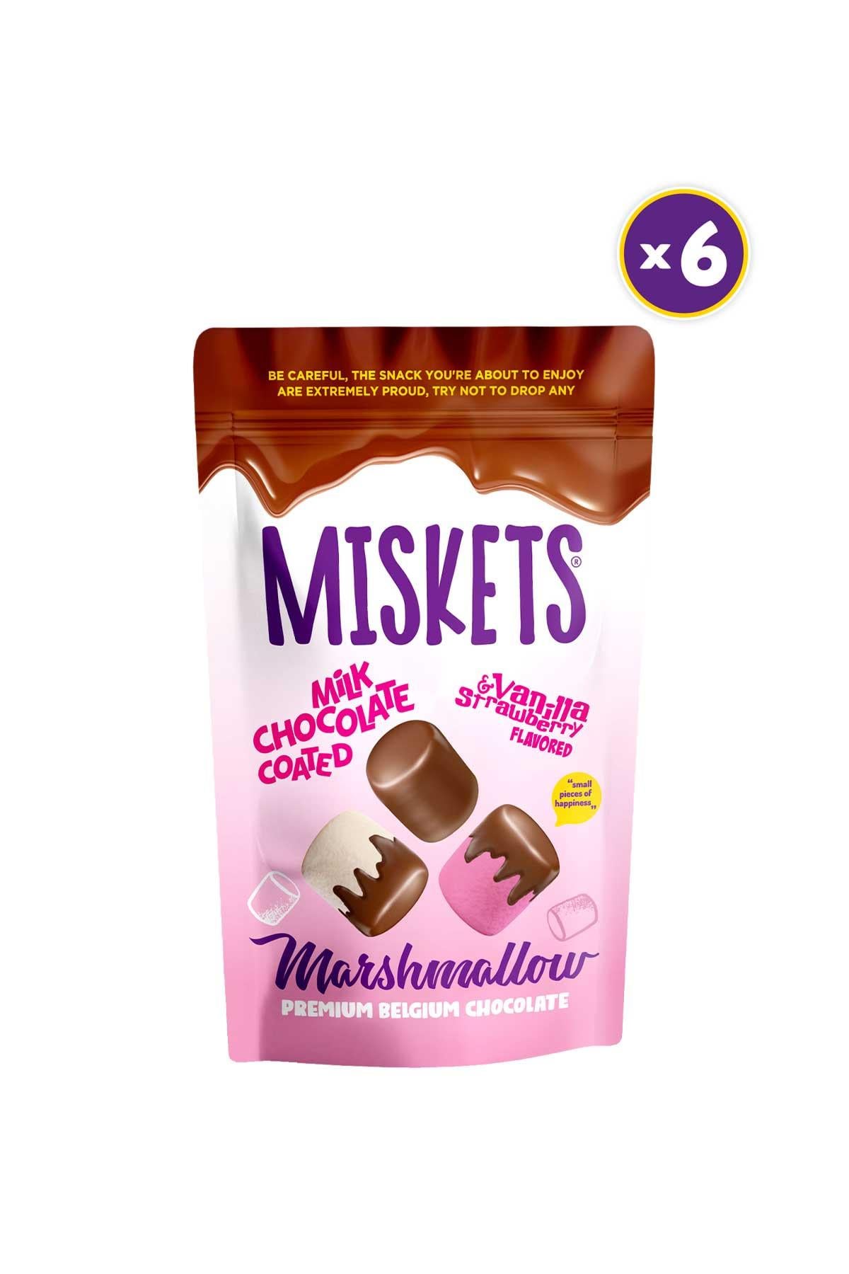 MARSHMALLOW様 Sütlü Çikolata Kaplamalı Çilek Ve Vanilya Aromali Marshmallow 80
