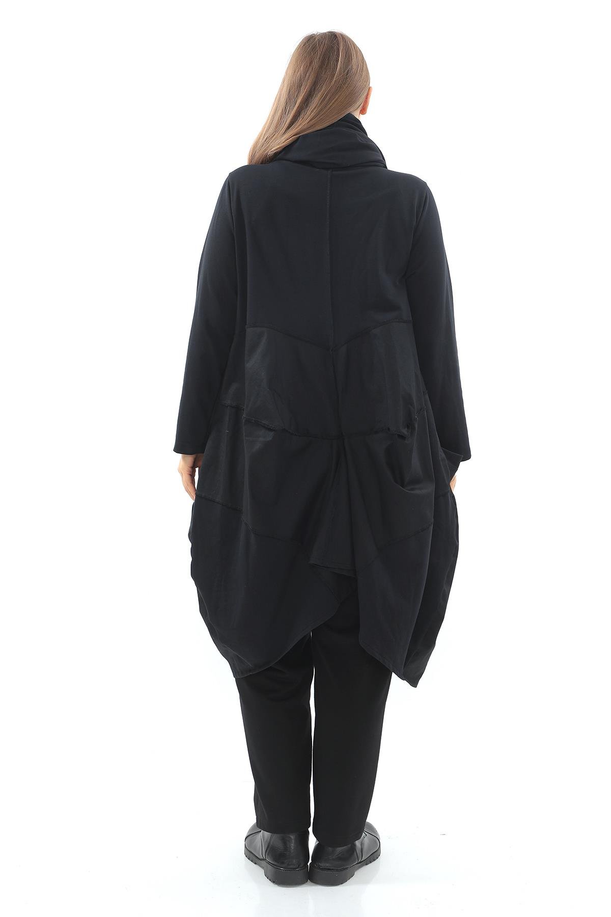 Black Oversize Cotton Jacket | Zilberman