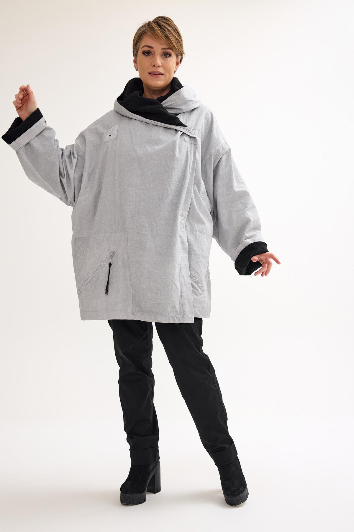 Gray Oversize Wool Coat | Zilberman