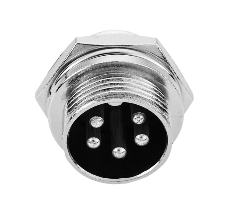GX-16 5 Pin 16mm Mike Konnektör Erkek | Uygun Fiyat ve Aynı Gün