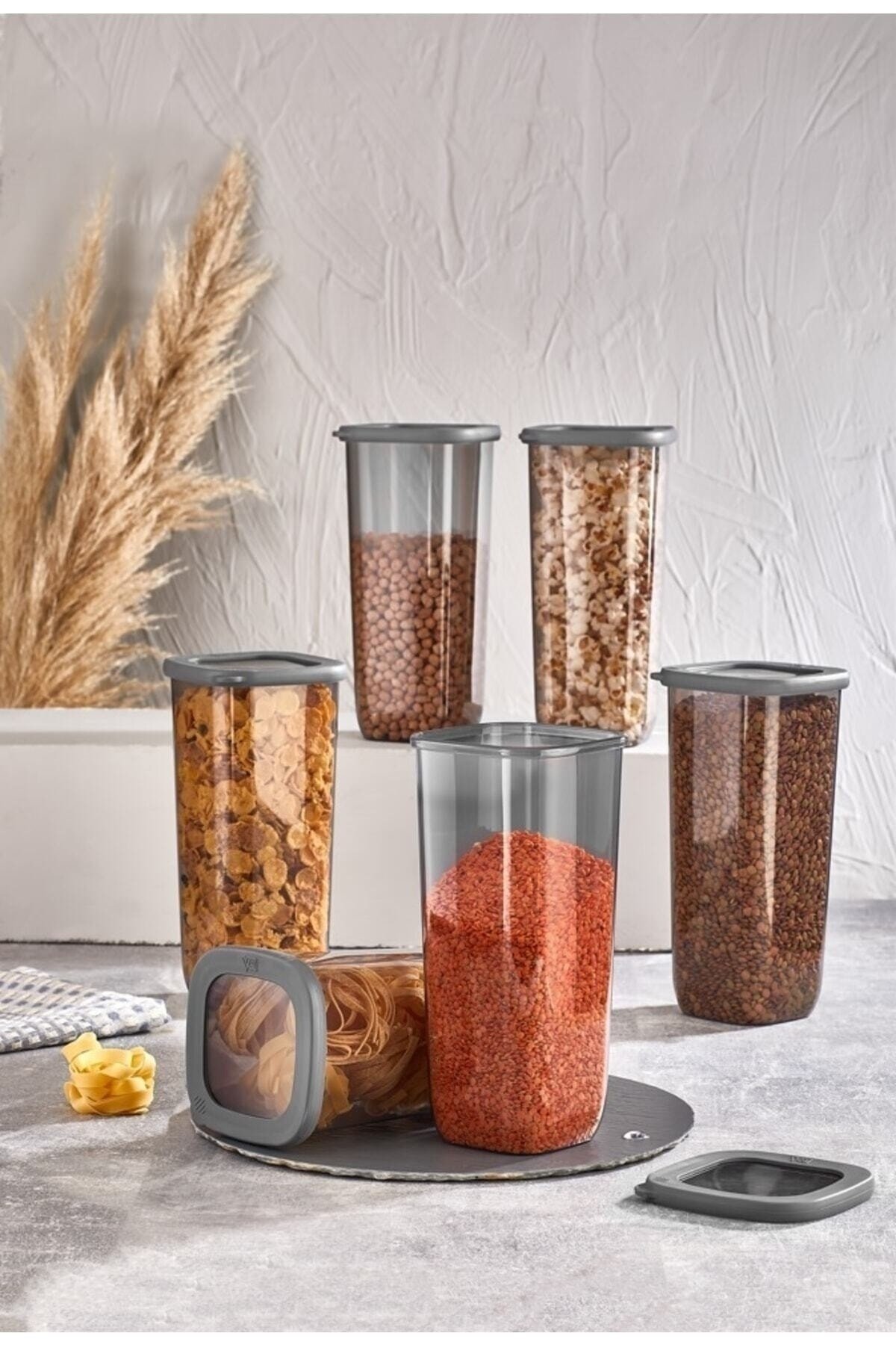 Vip Ahmet Kumsal Kare Saklama Kabı 6X1750Ml Şeffaf Füme