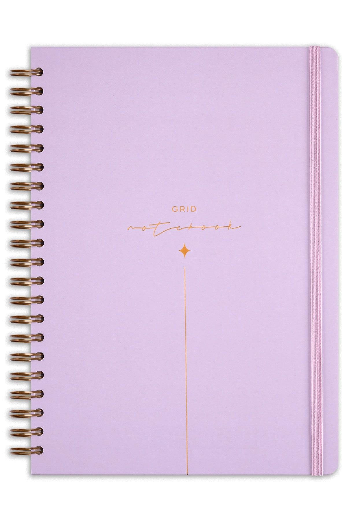 Matt Notebook 20x28 cm A4 Lastikli Spiralli Sert Kapak Not Defteri