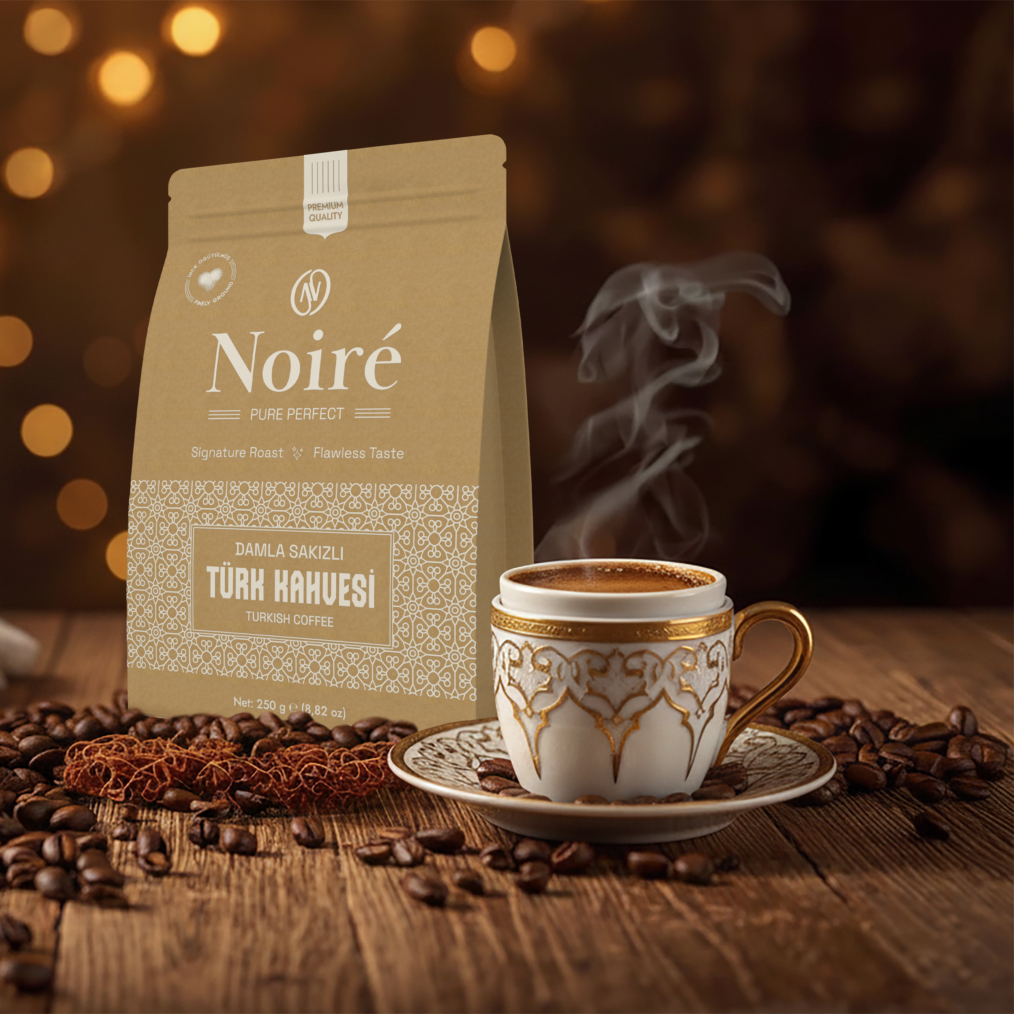 バリ裸婦ーC No.0510 Noire Damla Sakızlı Türk Kahvesi – %100 Arabica ve Damla Sakızı