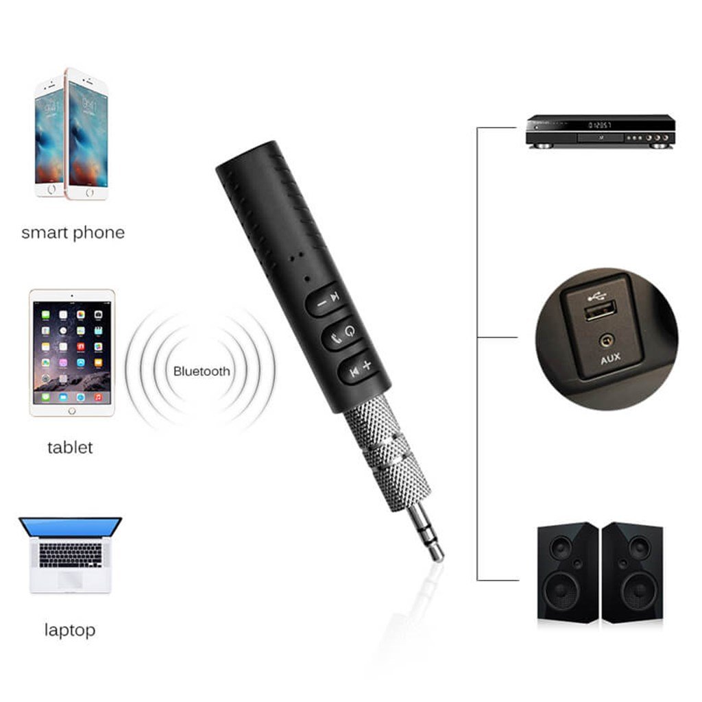 Bluetooth Receiver Adaptör - Aux Çevirici | Mobicaps