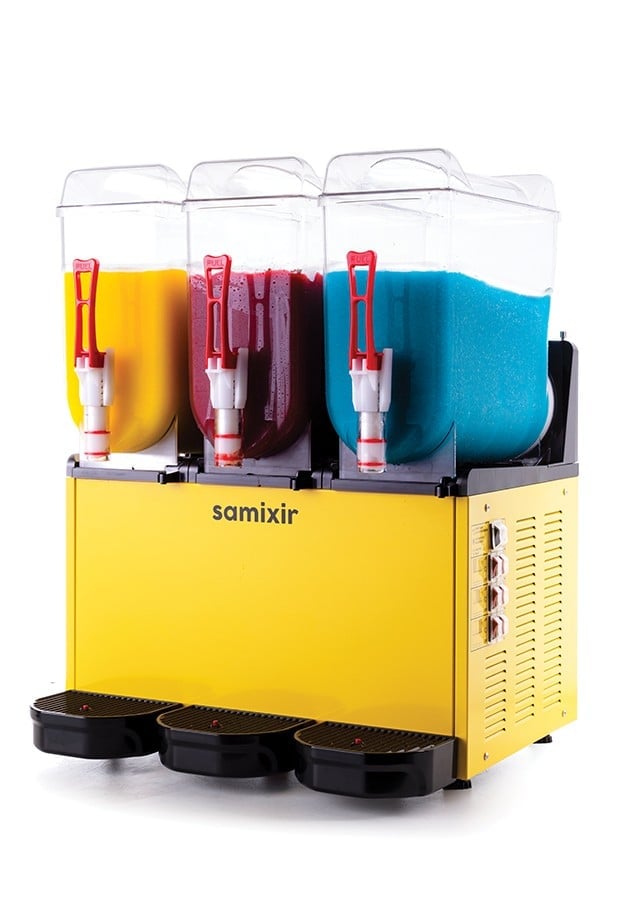 Slush Triple Meyve Suyu Dispenseri 12L+12L+12L Buzlaş Makinesi