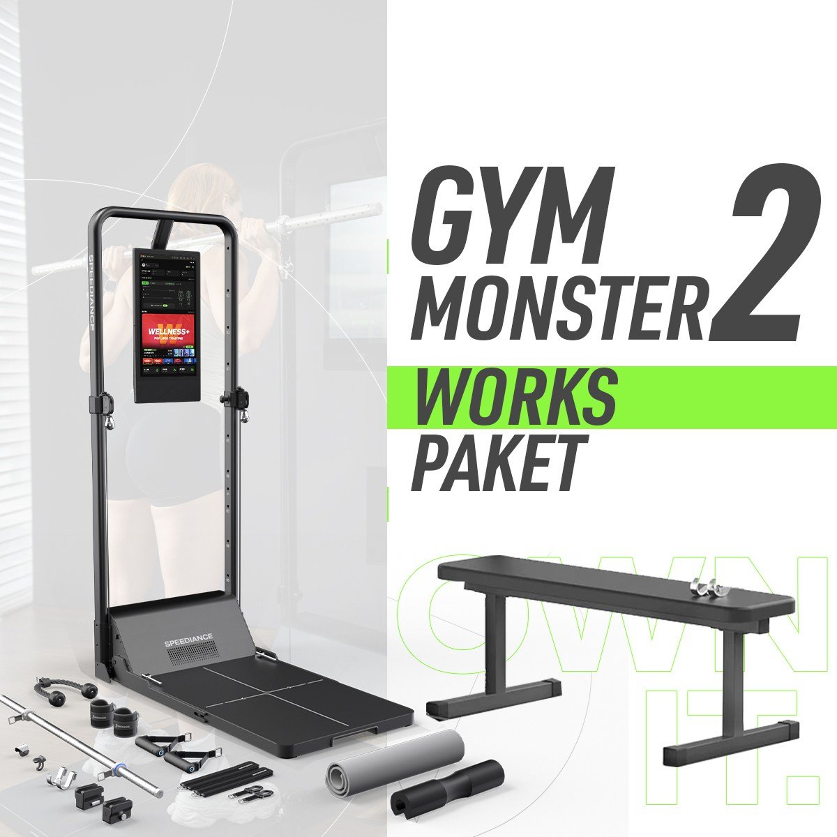 Gym Monster 2 Works (Cihaz ve Düz Bench)