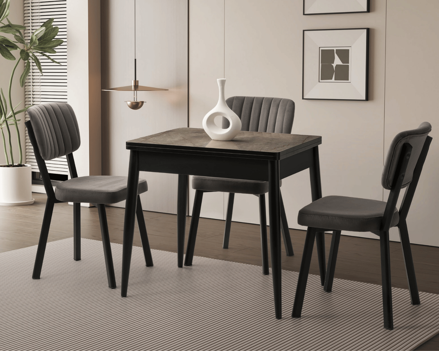 Mabel Smart Plus Masa (Traverten) 60x80x120 | Kompakt ve