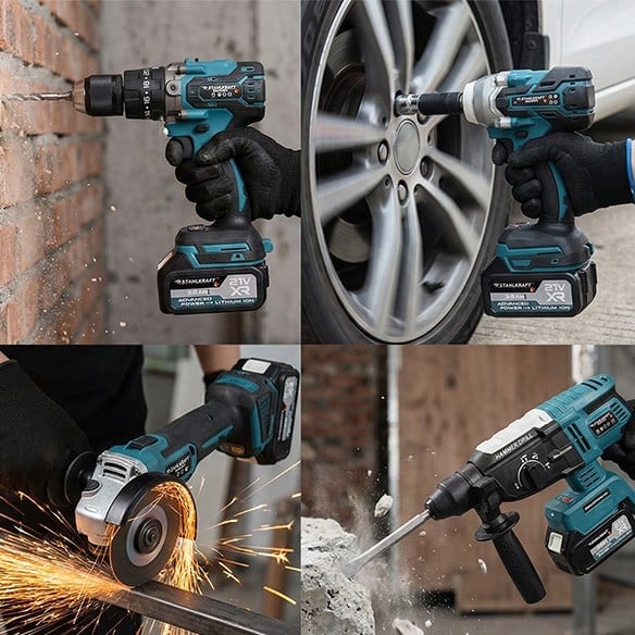 STAHLKRAFT STH 9944 21V 4'lü Set: Vidalama Somun Sıkma Hilti