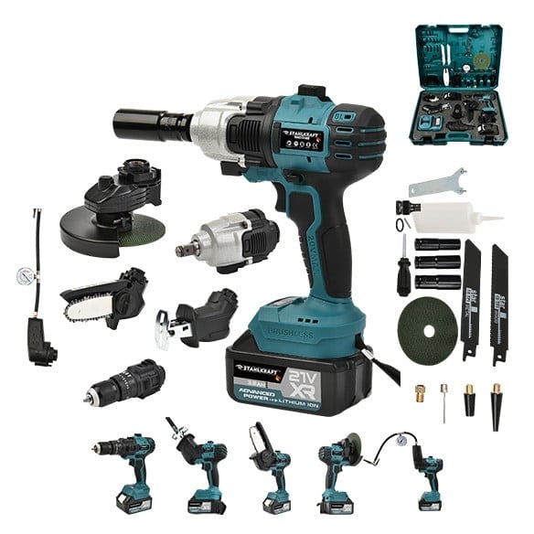 STAHLKRAFT STH 9977 21V 7 Başlıklı Multi Tool Set: Matkap Hilti