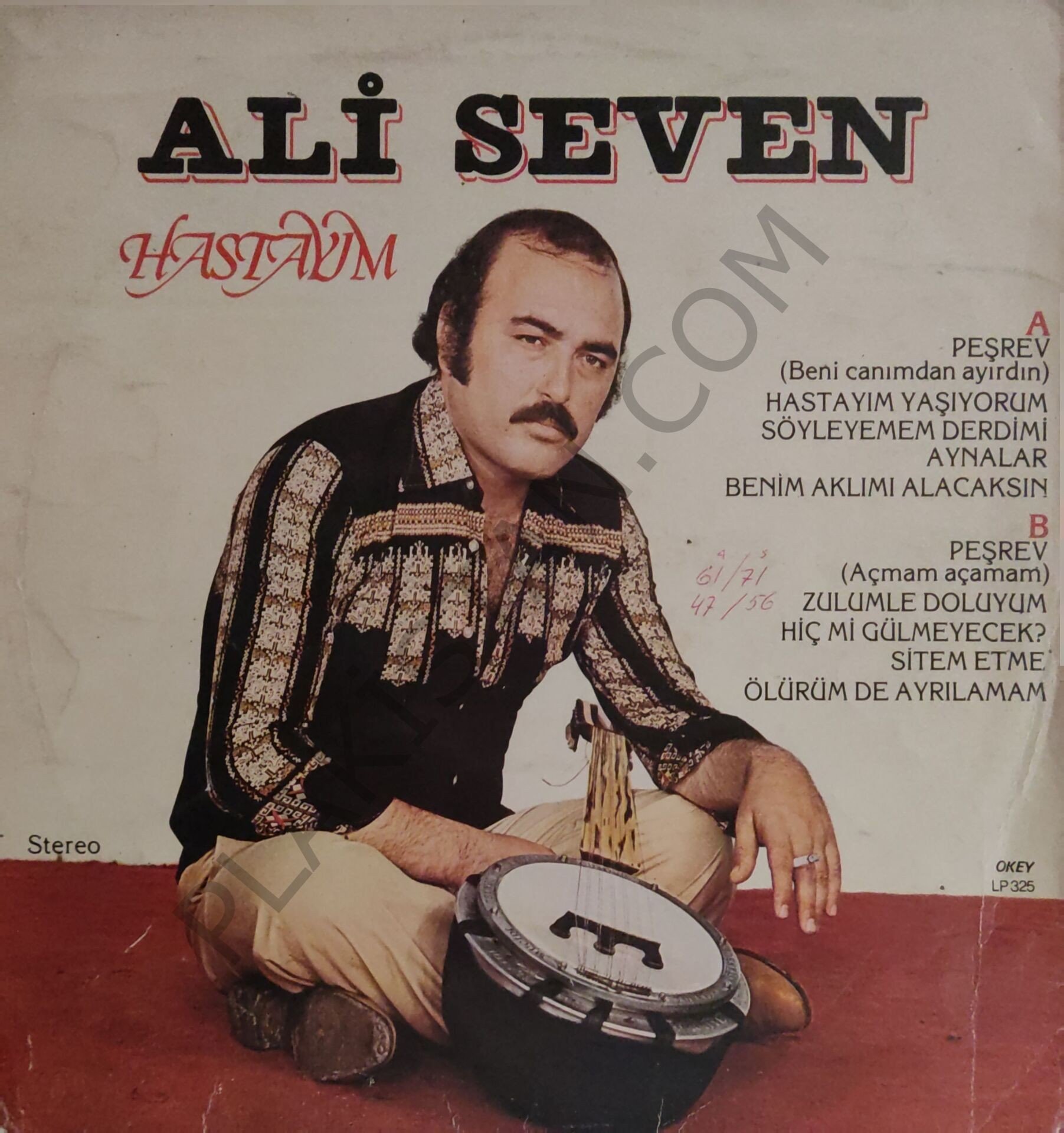 Ali Seven Hastayım LP PLAK | Plakistan