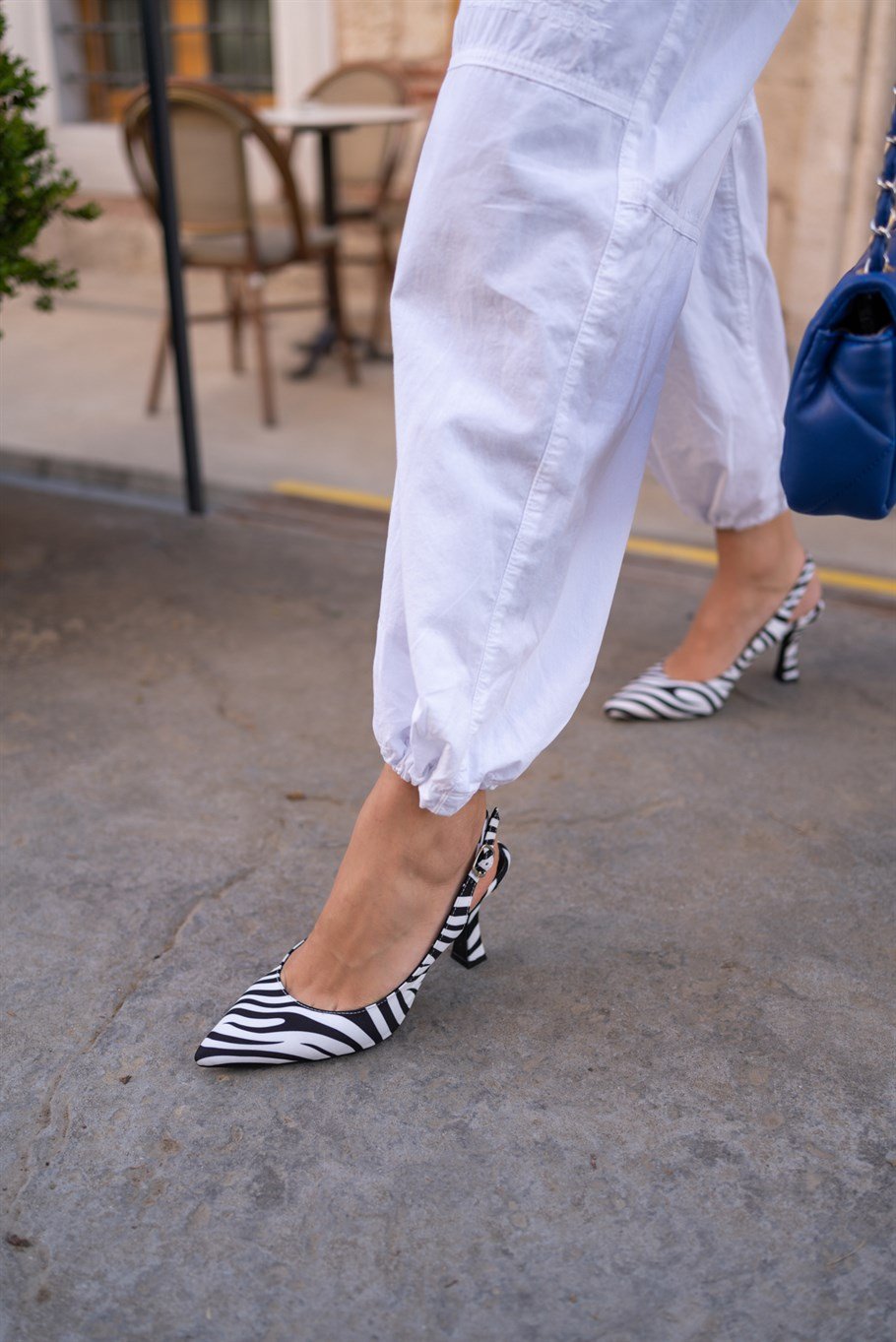 Twist Zebra Topuklu Ayakkabı | Ece'nin Butiği